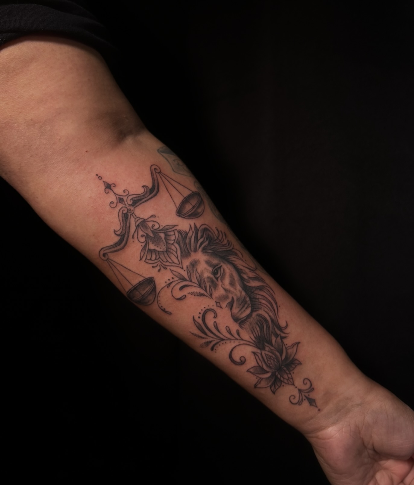 Tattoo by @angeline.tattoo — black_and_grey