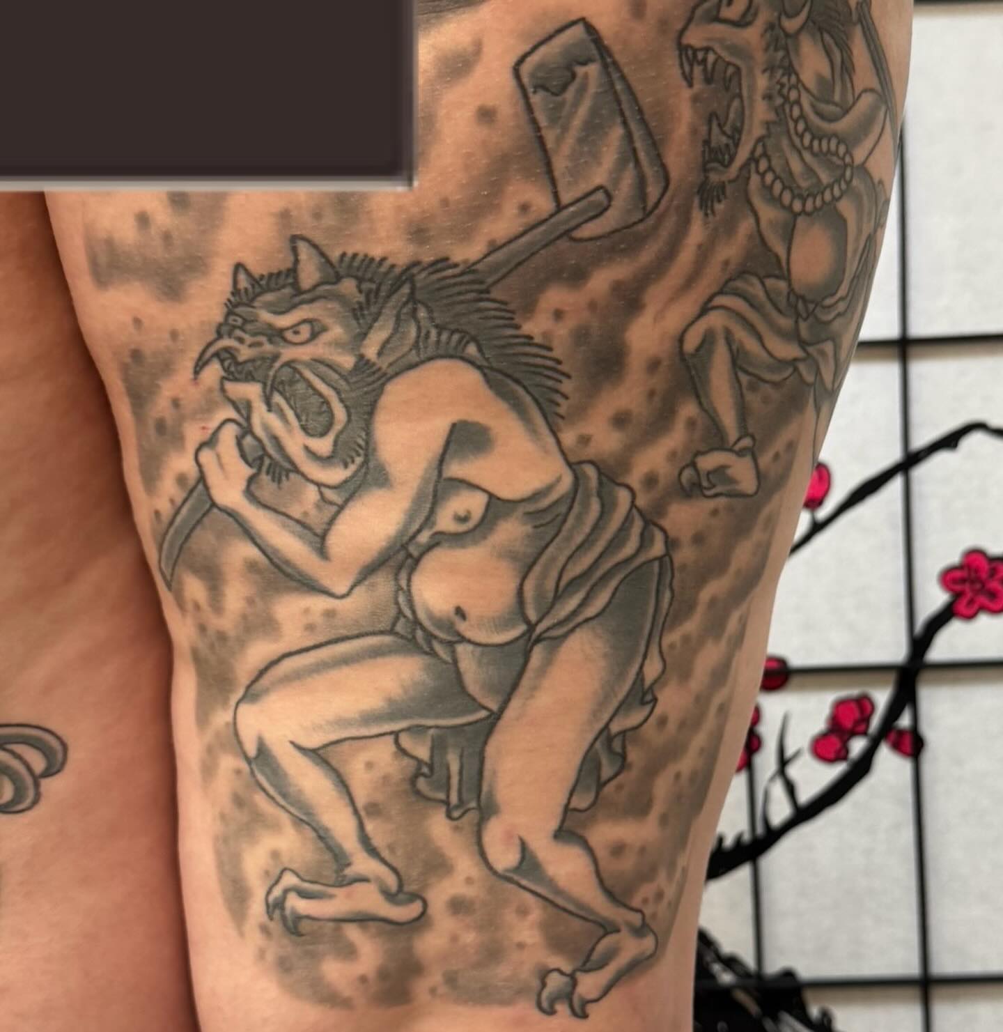 Tattoo by @bobbyjoeward — black_and_grey, realism