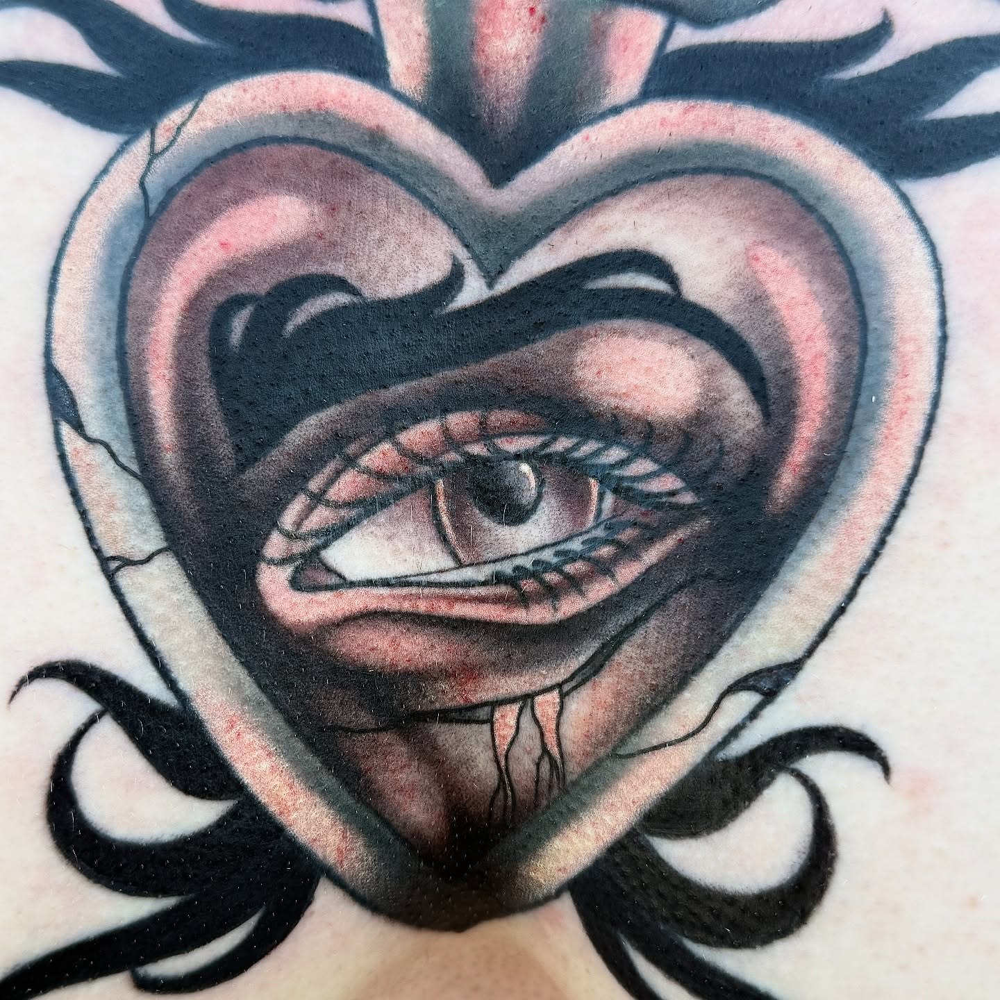 Tattoo by @dylanplazatattoo — american_traditional, dark_realism