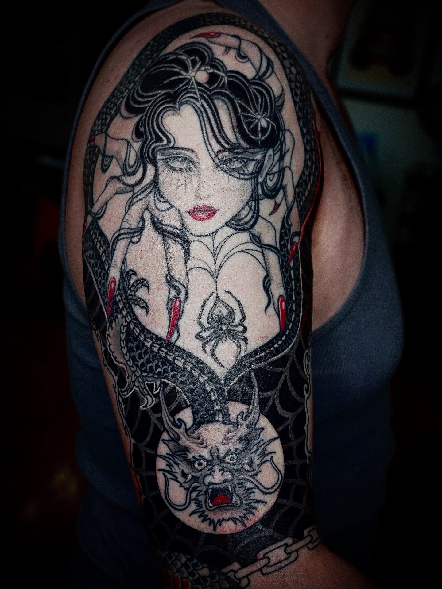 Tattoo by @jaded_youth_ — american_traditional, dark_realism