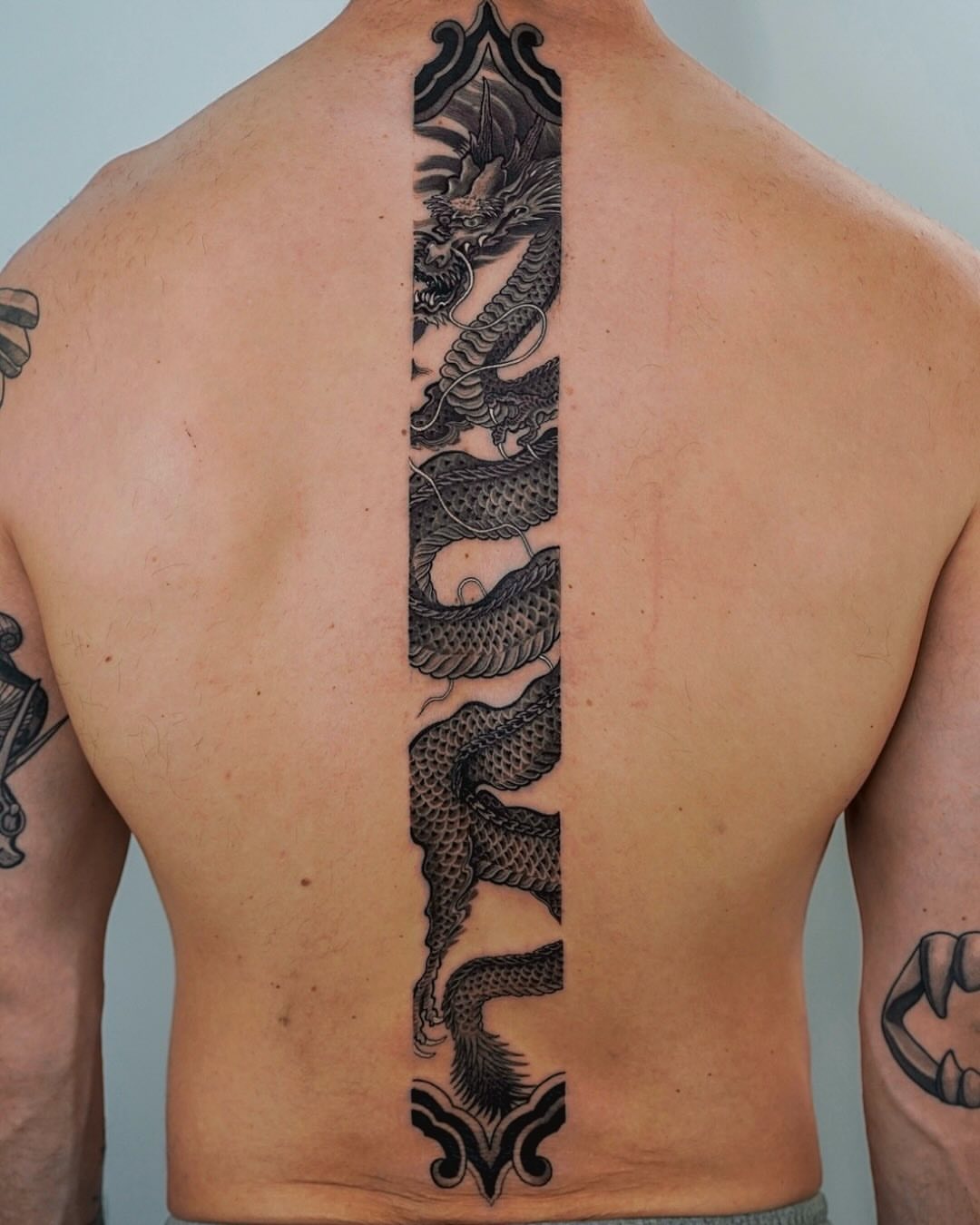 Tattoo by @swanissober — black_and_grey, geometric