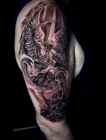 Tattoo by @benzo_ink — dark_realism, black_and_grey