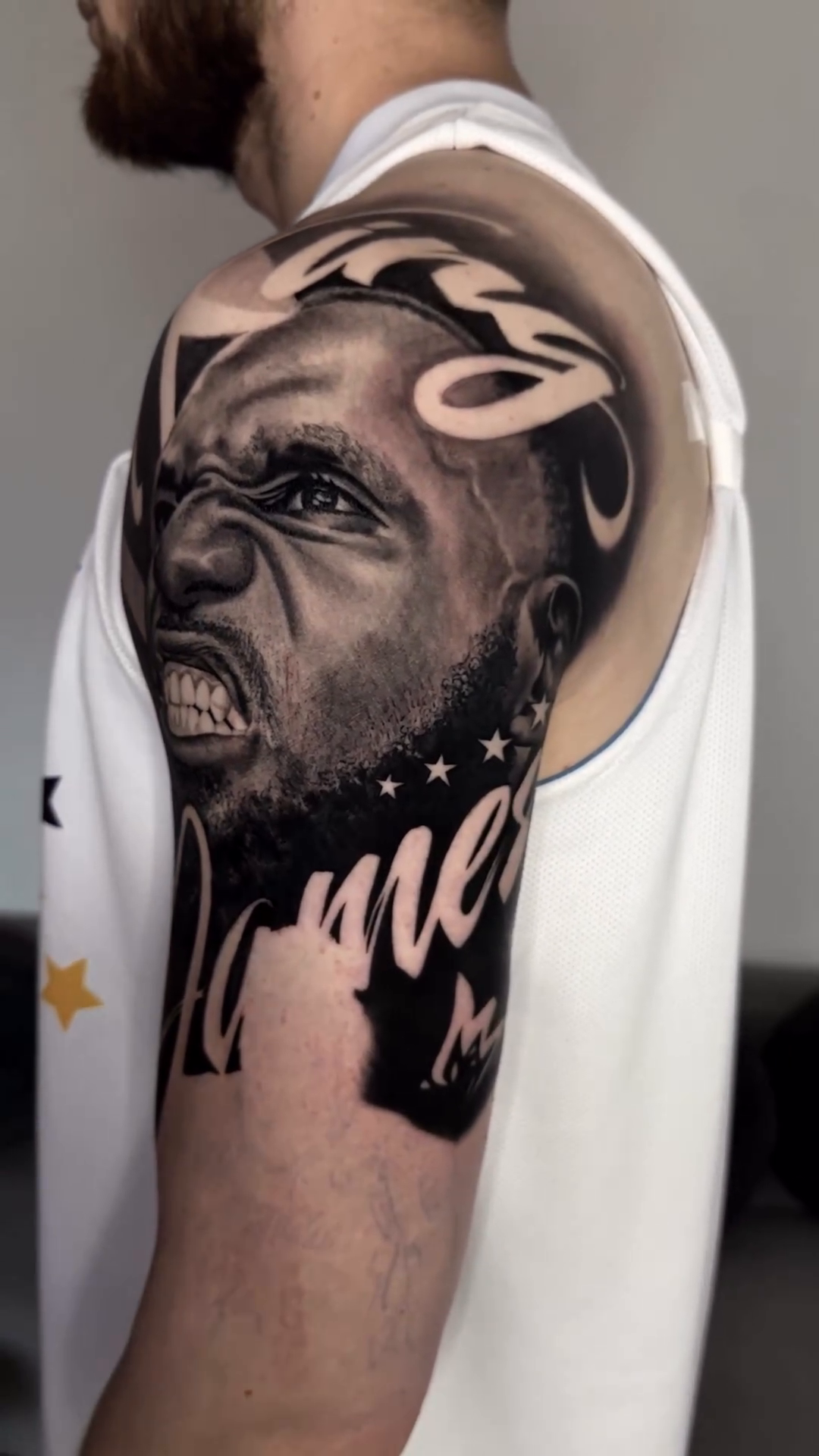 Tattoo by @lisa_tattooer — realism, lettering_script