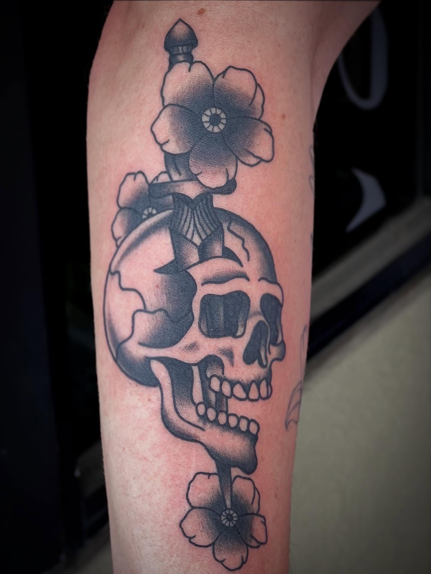 Tattoo by @necromandymods — black_and_grey