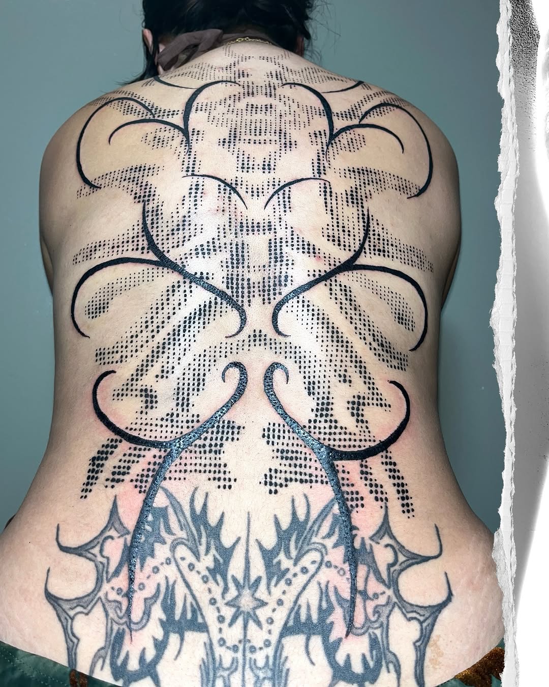 Tattoo by @sugarscab — dotwork, ornamental