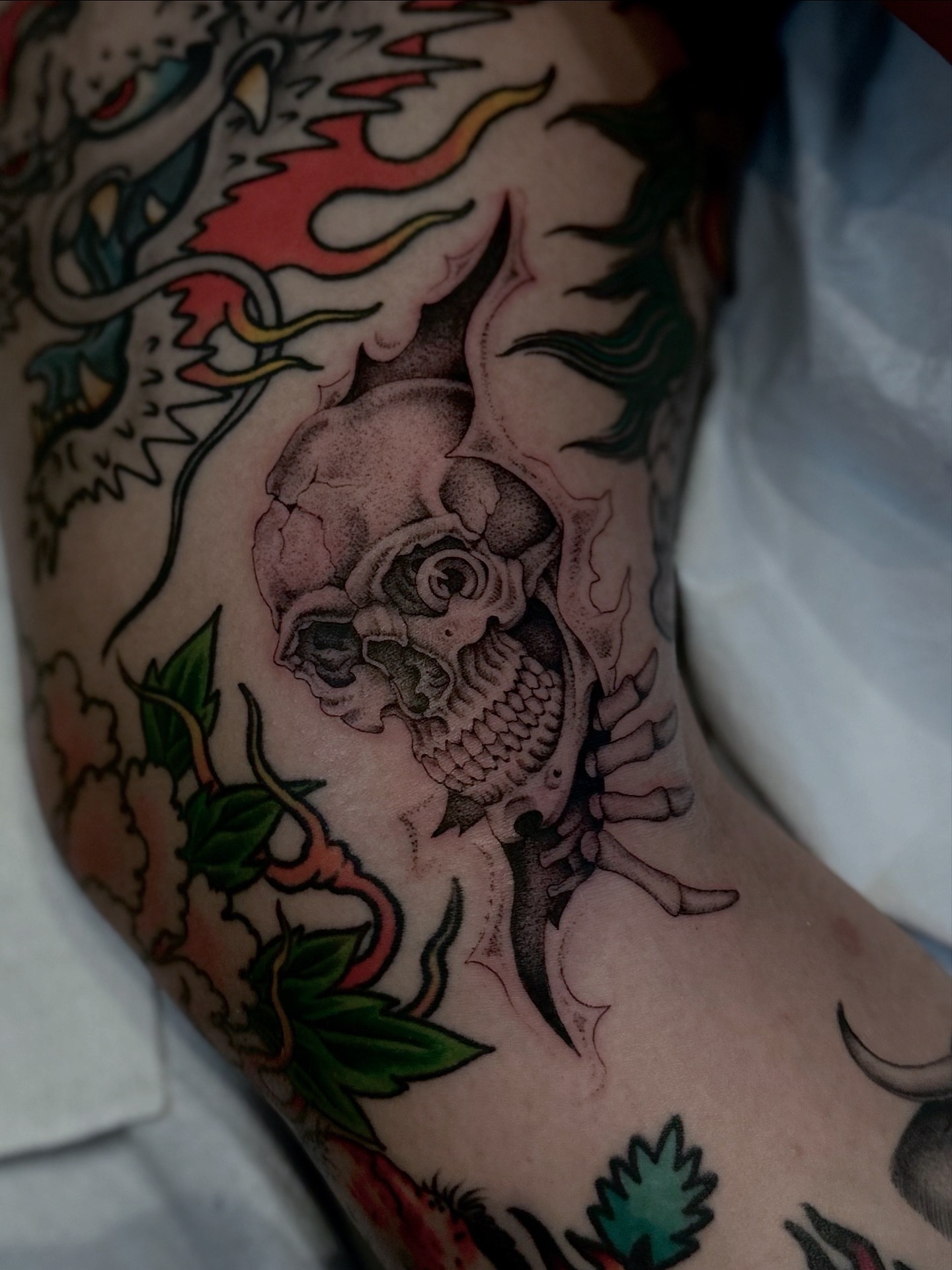Tattoo by @adriannastabs — american_traditional, dotwork