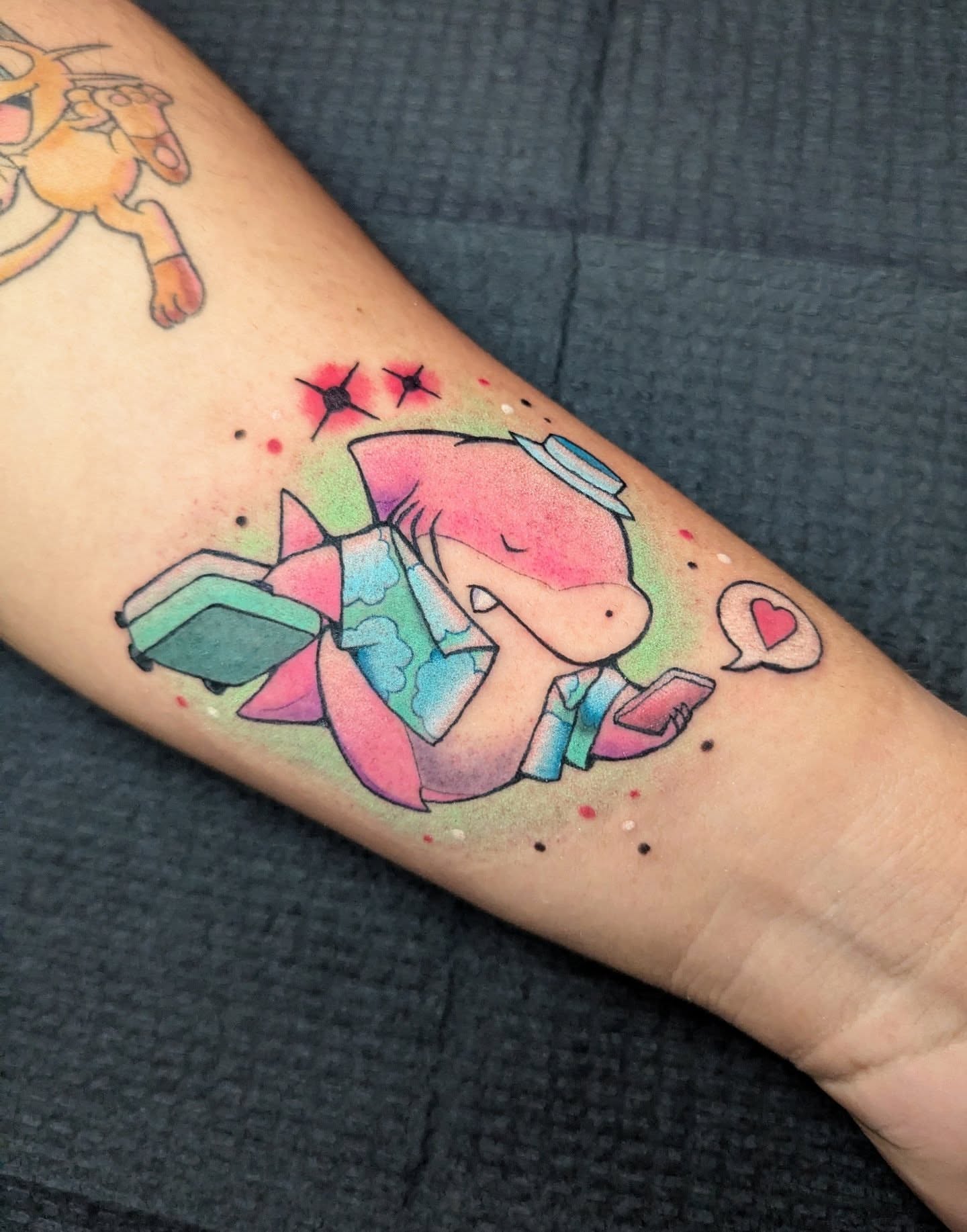 Tattoo by @oni.zenpai — watercolor, anime