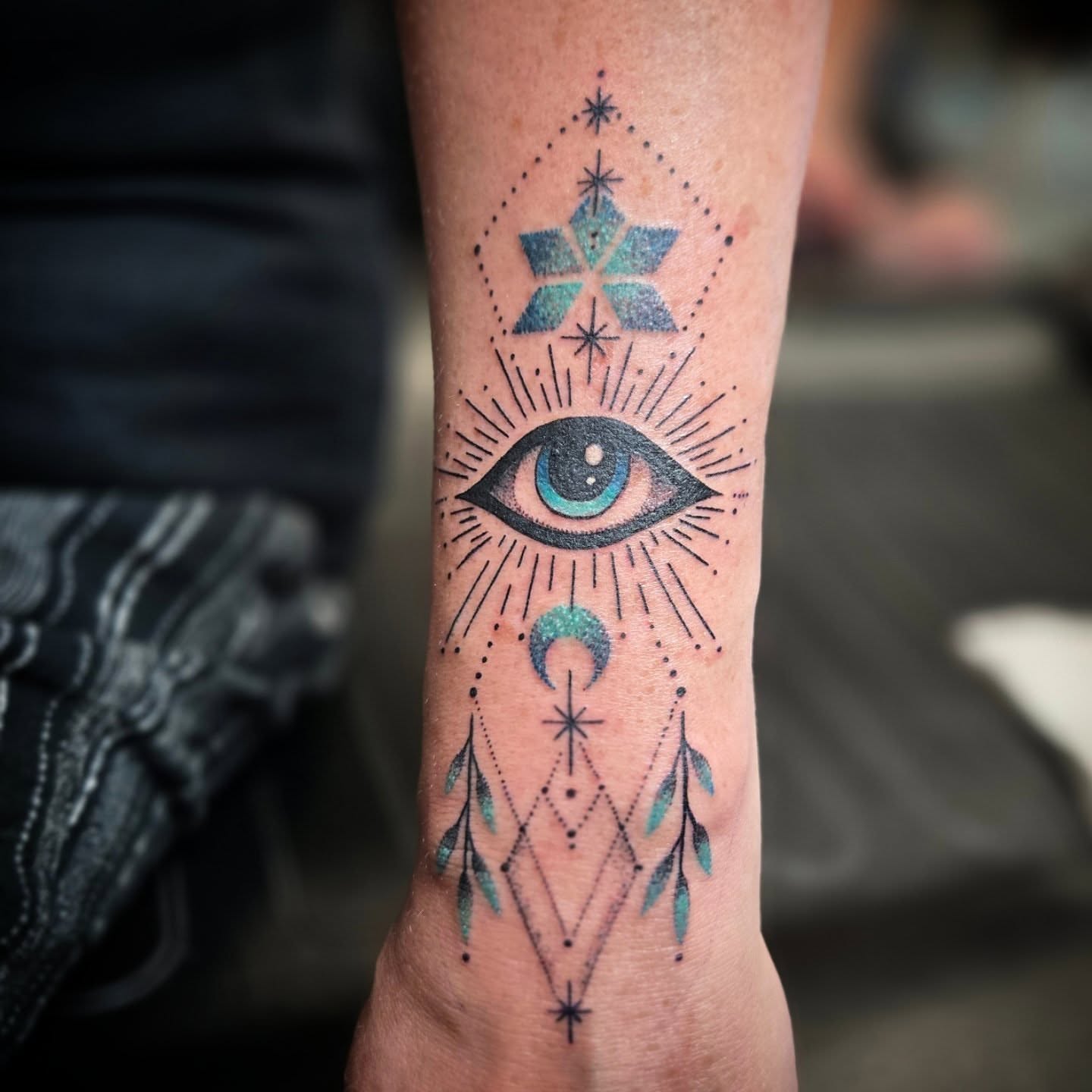 Tattoo by @myinklady — dotwork, geometric