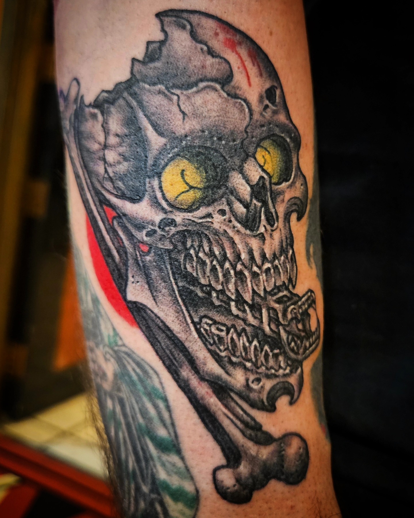 Tattoo by @owenmillertattoo — dark_realism, black_and_grey
