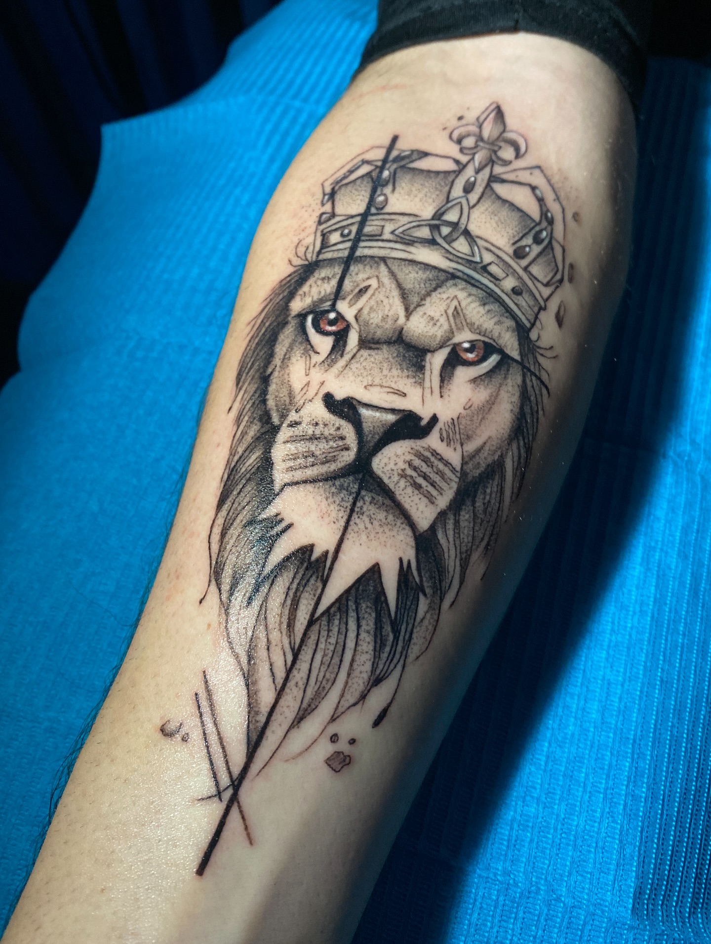 Tattoo by @sebastrussy — dotwork, realism