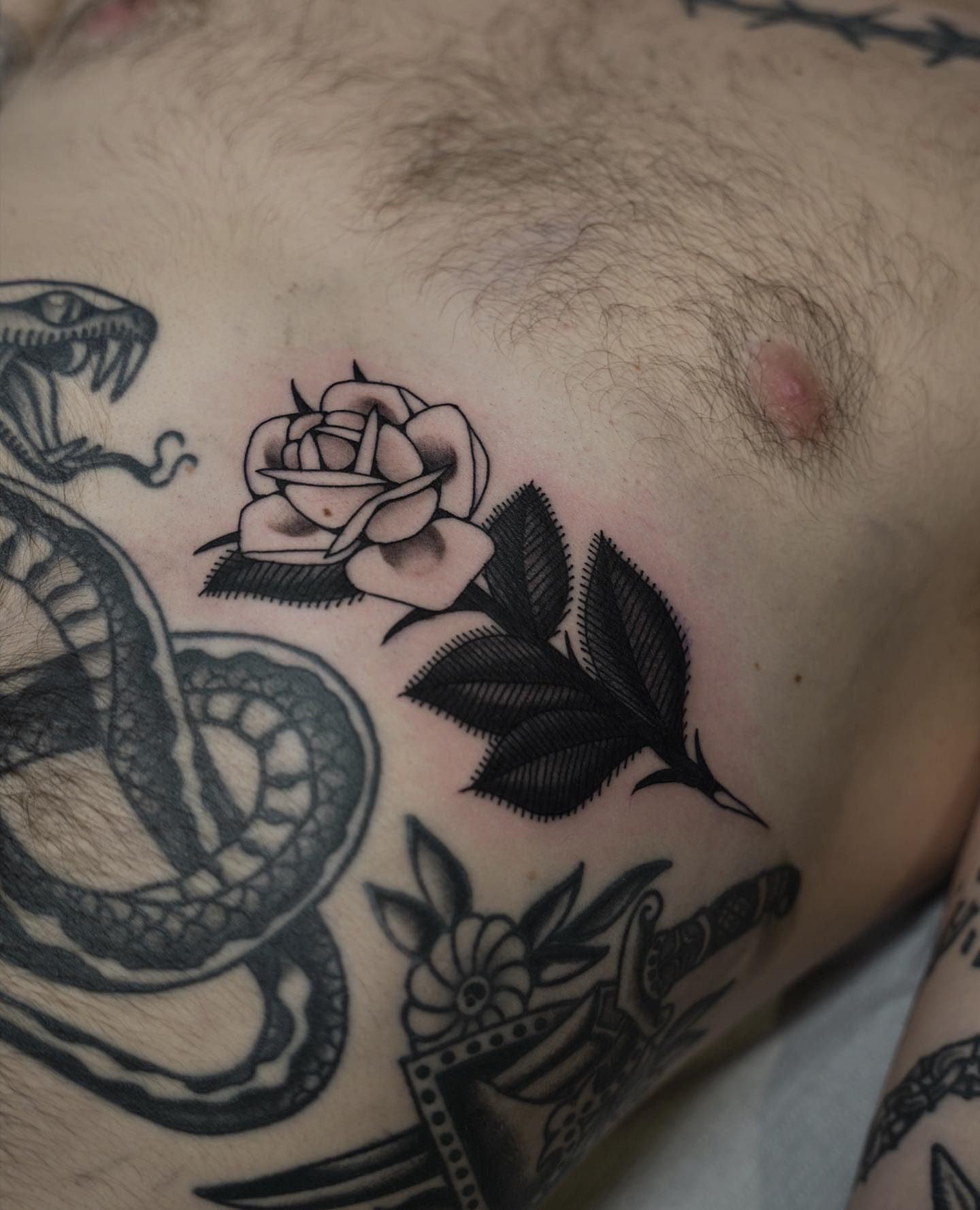 Tattoo by @joana.tattooer — american_traditional, black_and_grey
