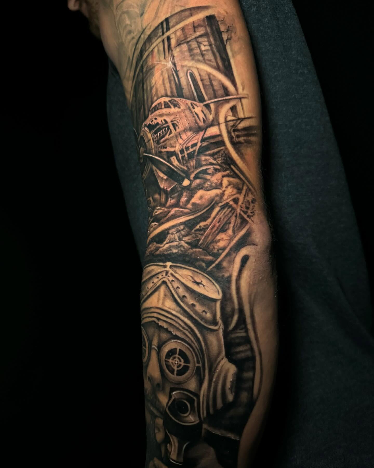 Tattoo by @shawnskaletattoos — black_and_grey, realism