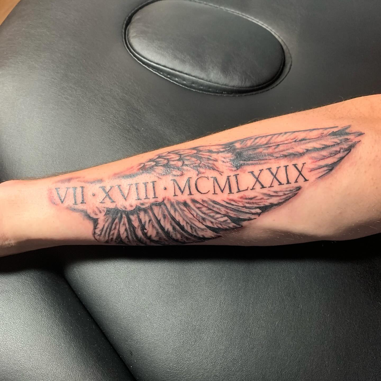 Tattoo by @goat76 — black_and_grey