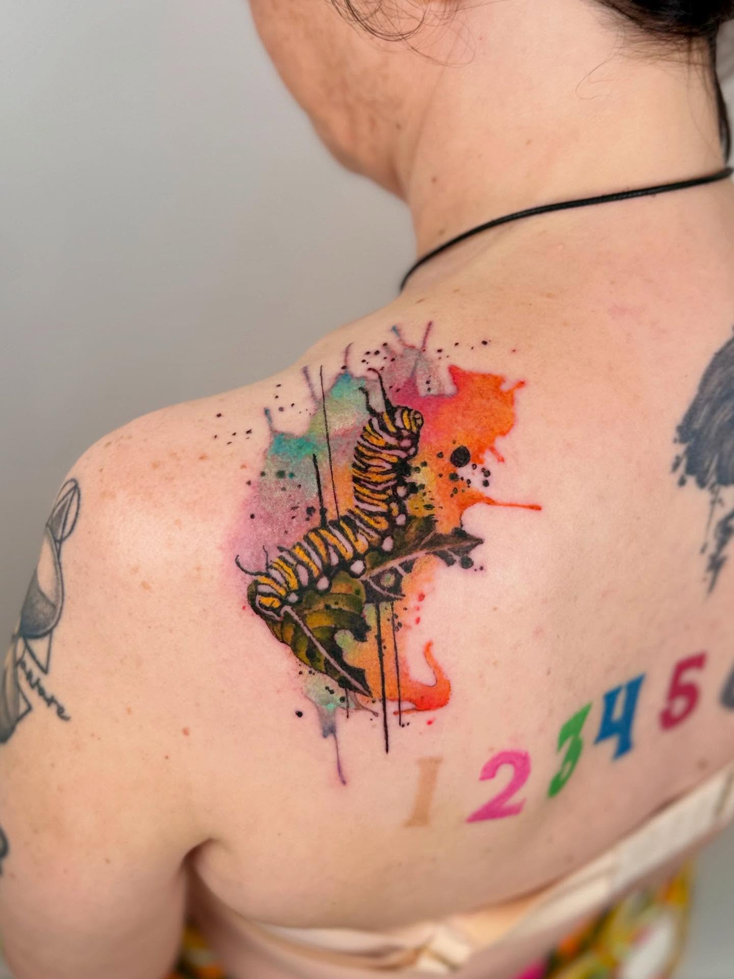 Tattoo by @mrcoffeybean — watercolor, new_school