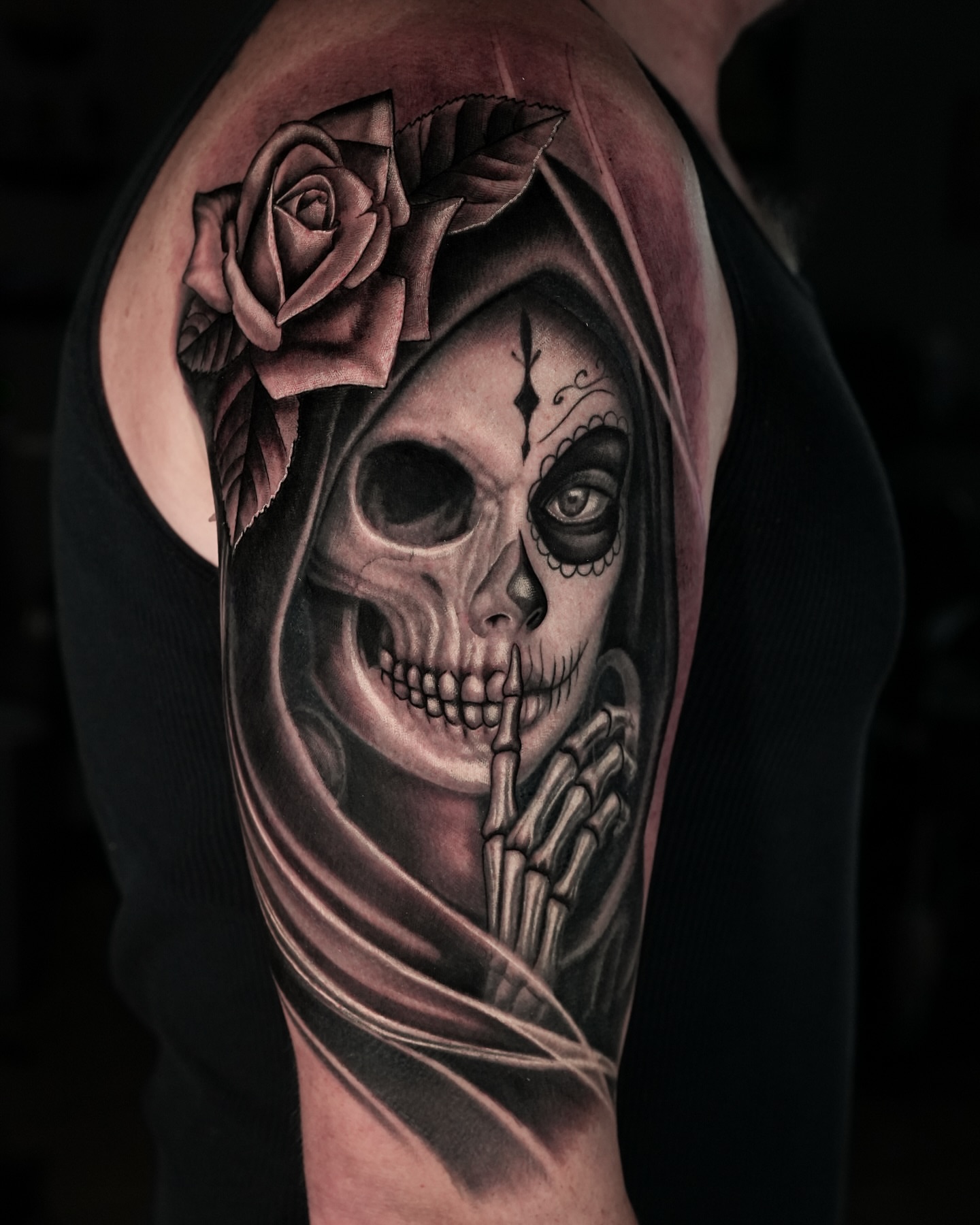Tattoo by @ember.cesar — realism, dark_realism
