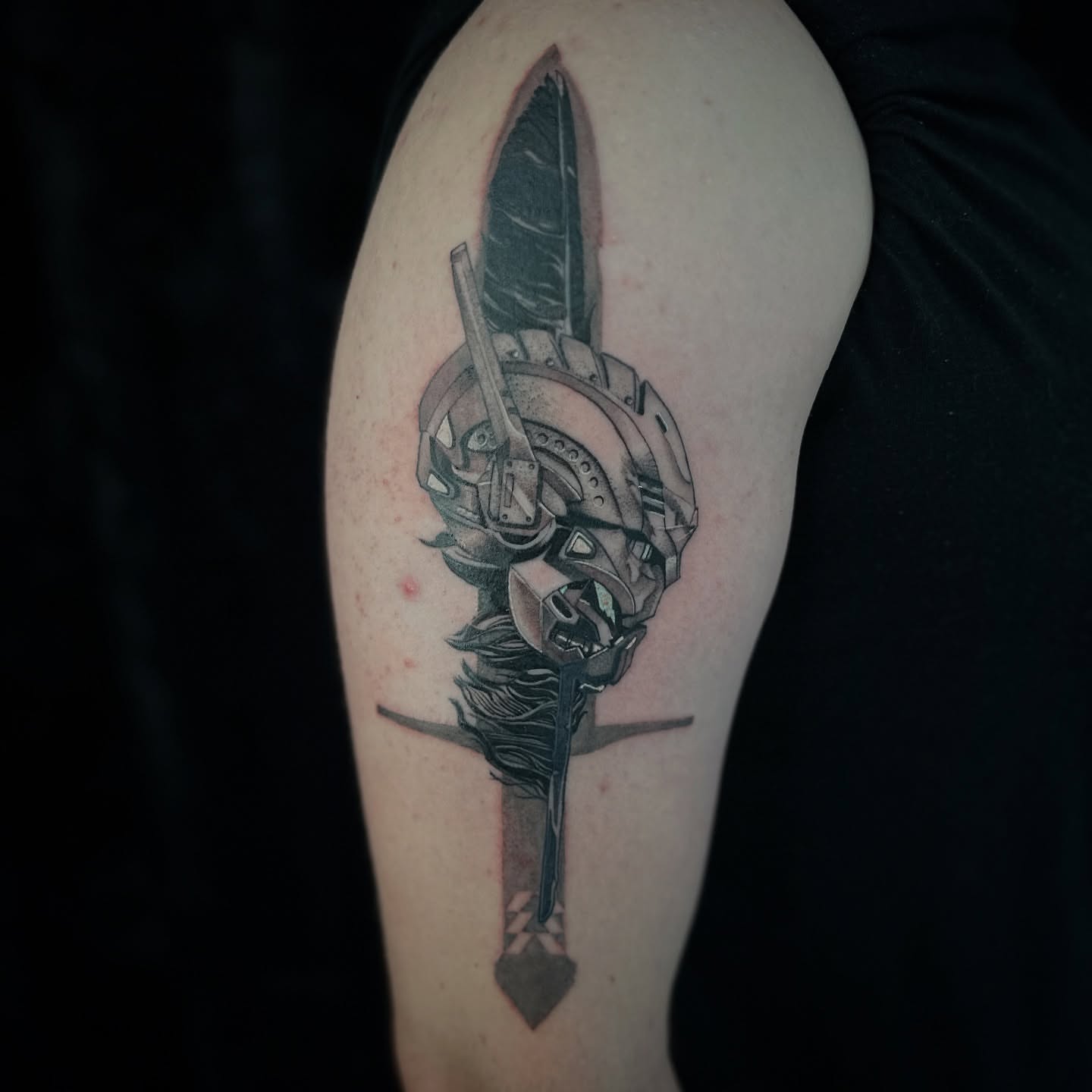 Tattoo by @jesustattoos — black_and_grey