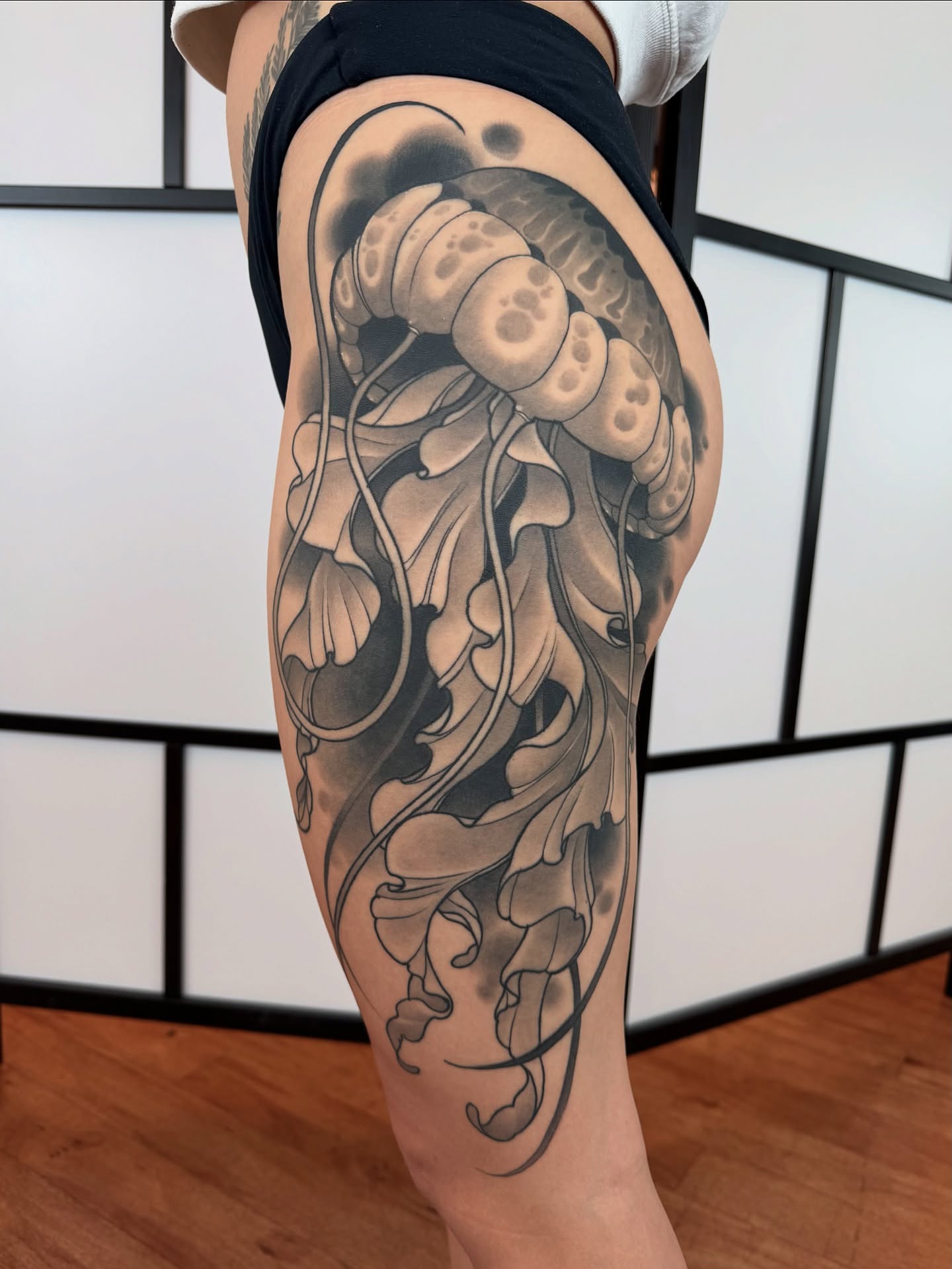 Tattoo by @anne_core — black_and_grey
