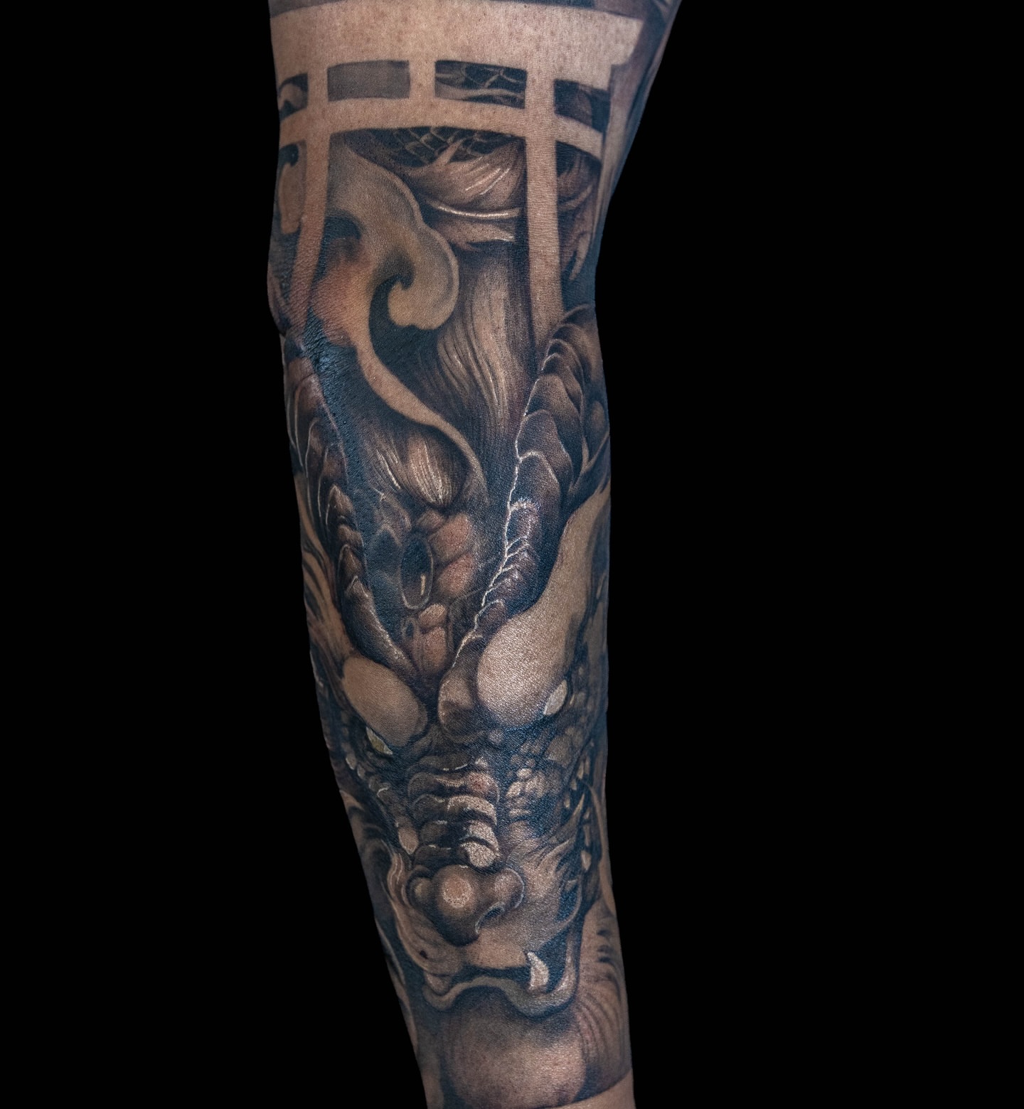 Dragon realism tattoo on the forearm by LaurenBeez
