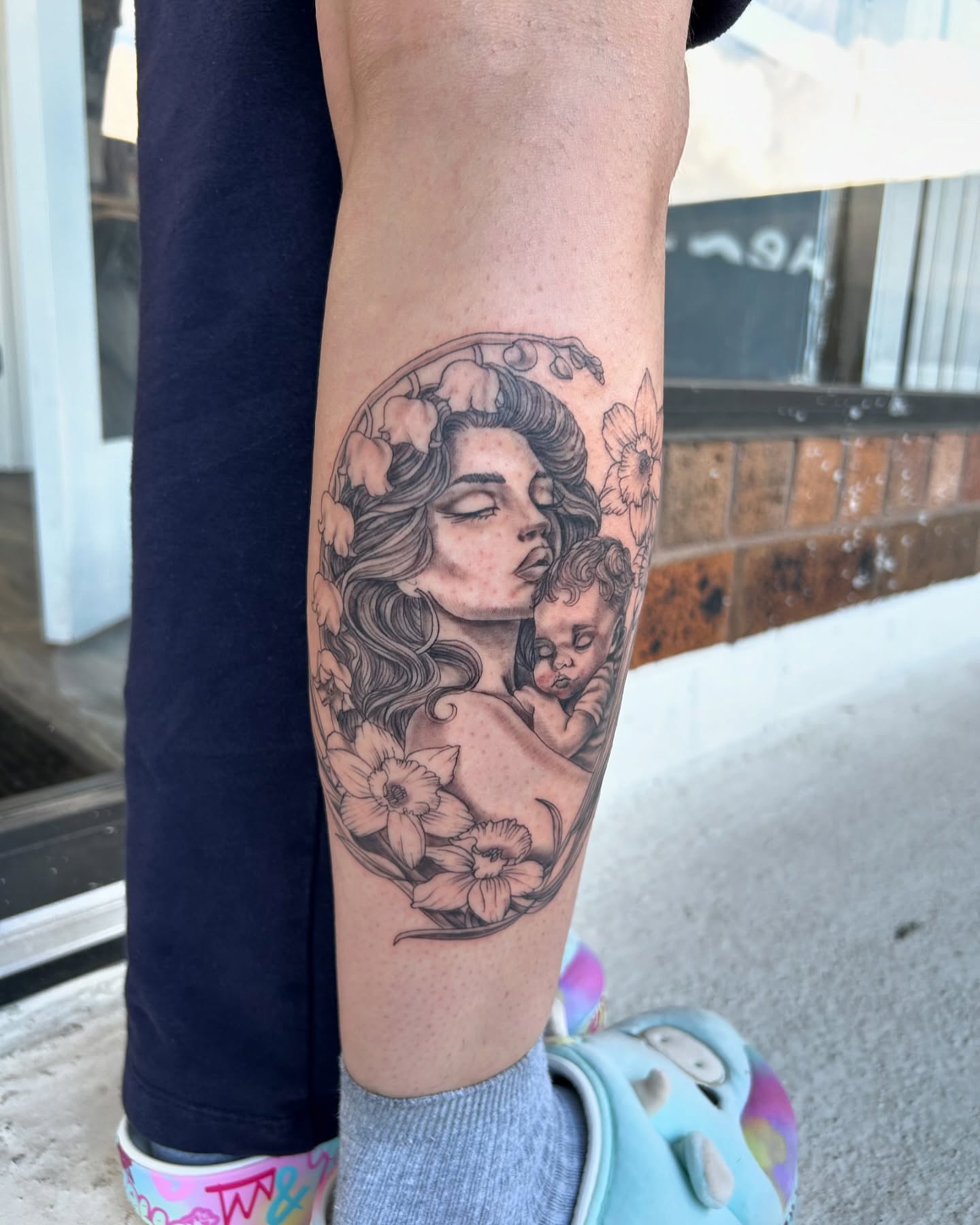 Tattoo by @brittanytattoome — black_and_grey, realism