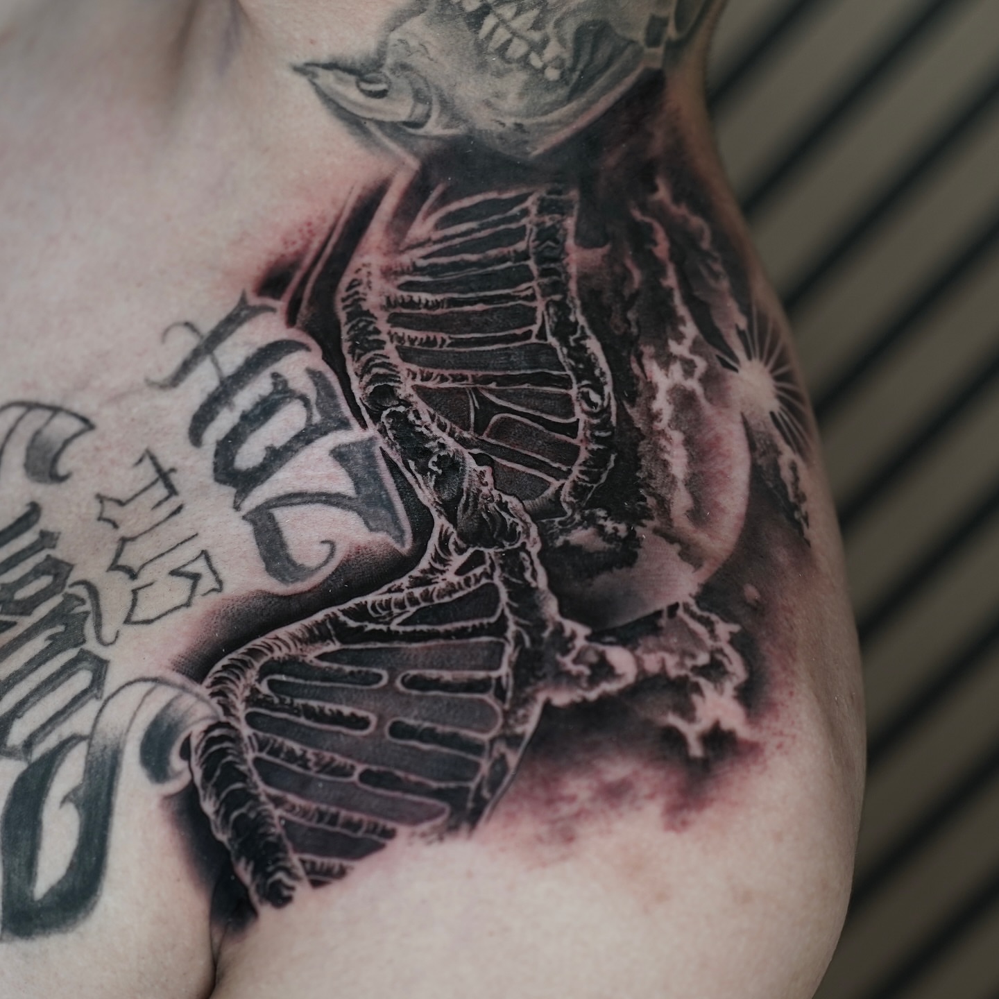 Tattoo by @bigtoons21 — black_and_grey