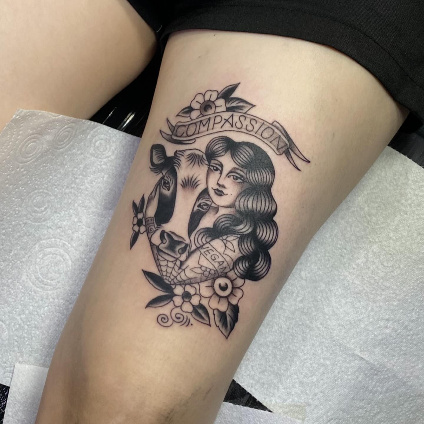 Tattoo by @stephhudsontattoo — american_traditional, black_and_grey