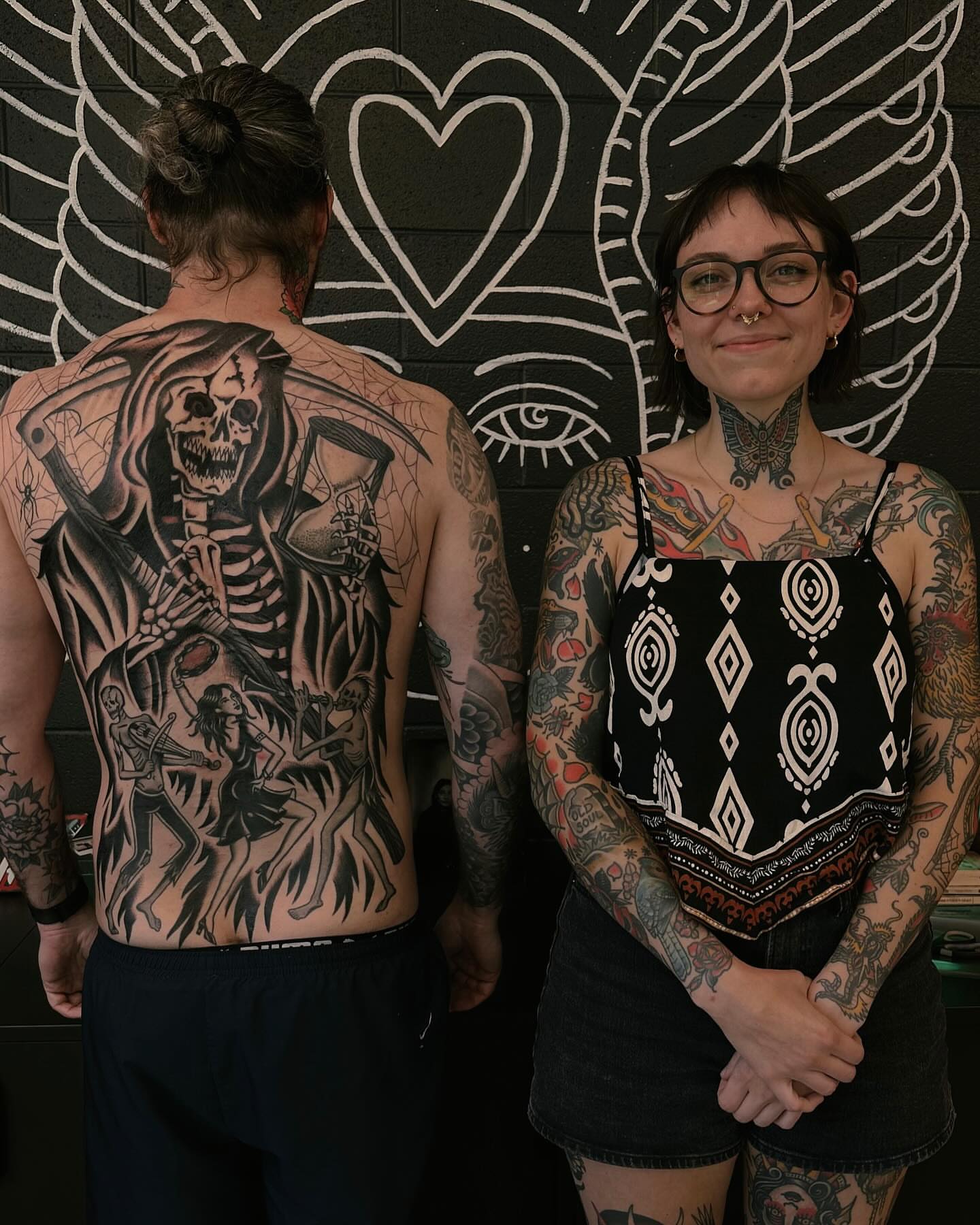 Tattoo by @heiditattoo — american_traditional, black_and_grey