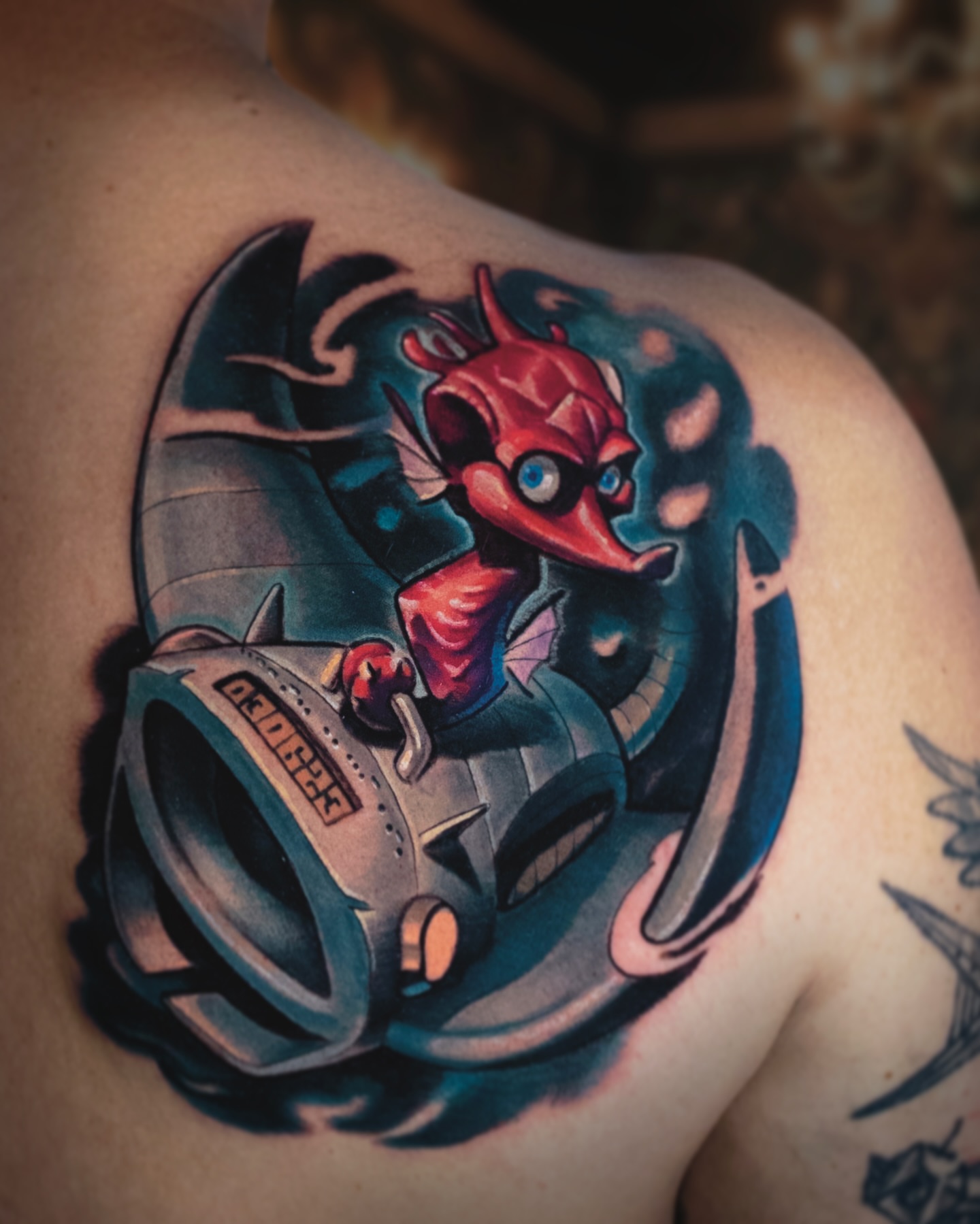 Tattoo by @levihiltontattoos — new_school, illustrative