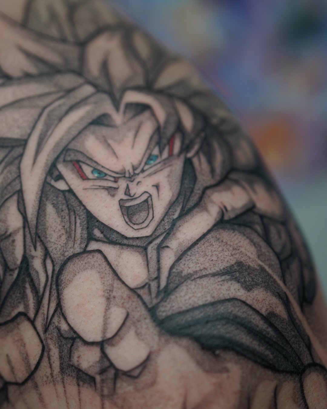 Tattoo by @tatdaddyangel — dotwork
