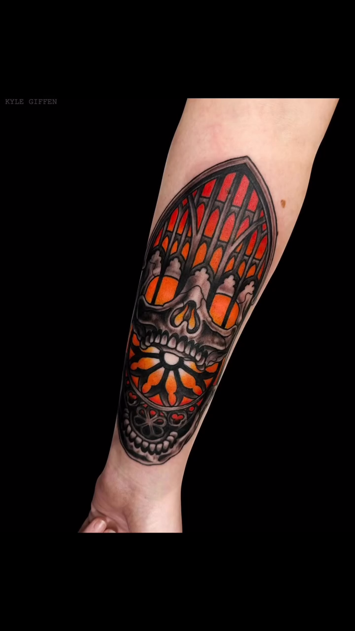 Tattoo by @kylegiffen โ dark_realism, trash_polka