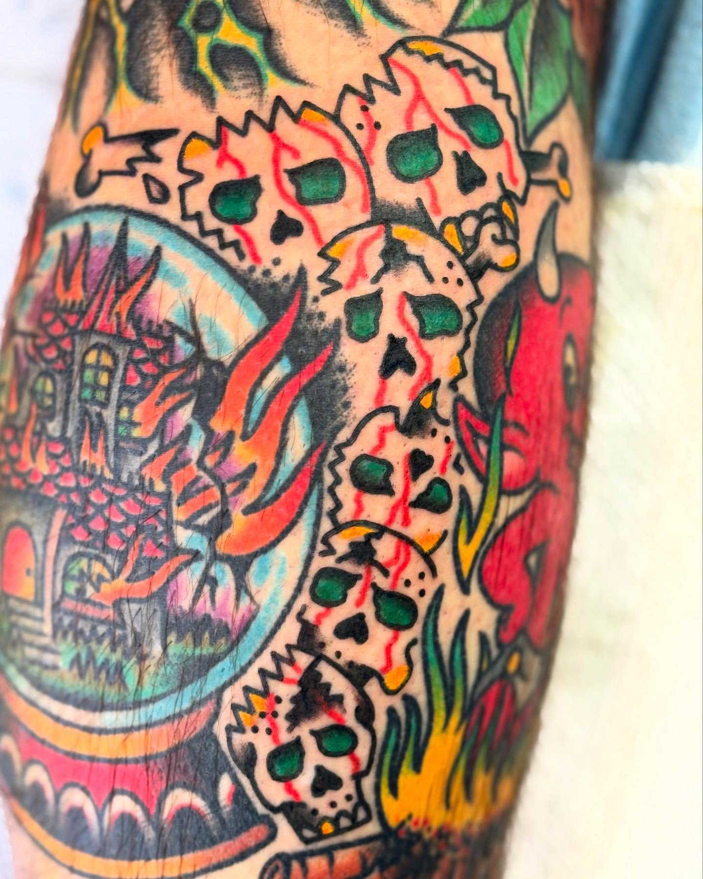 Tattoo by @tonyyoungtattoo — chicano, dotwork
