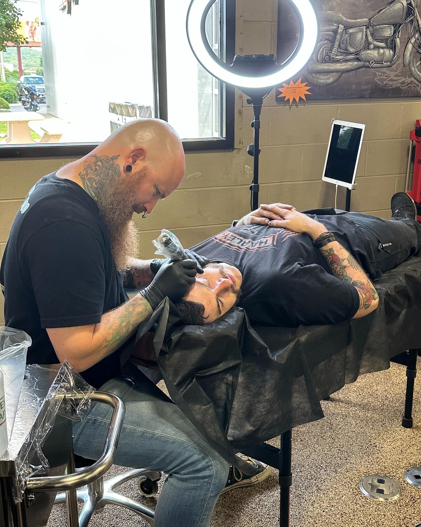 Beard American traditional tattoo by Chadrick Gregory