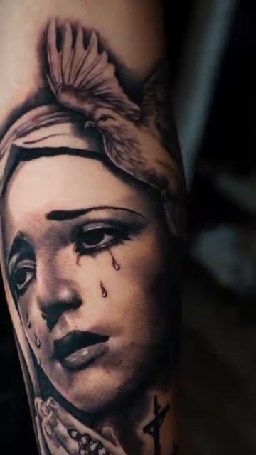 Tattoo by @tiffypxo — realism, black_and_grey