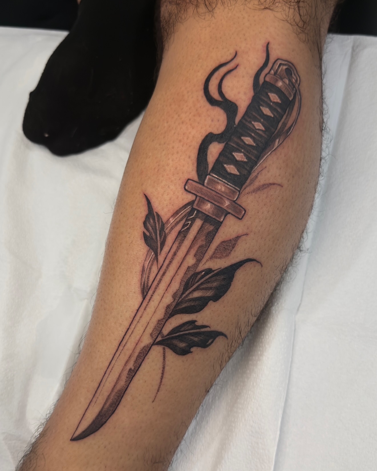 Tattoo by @morrisontattooer — black_and_grey