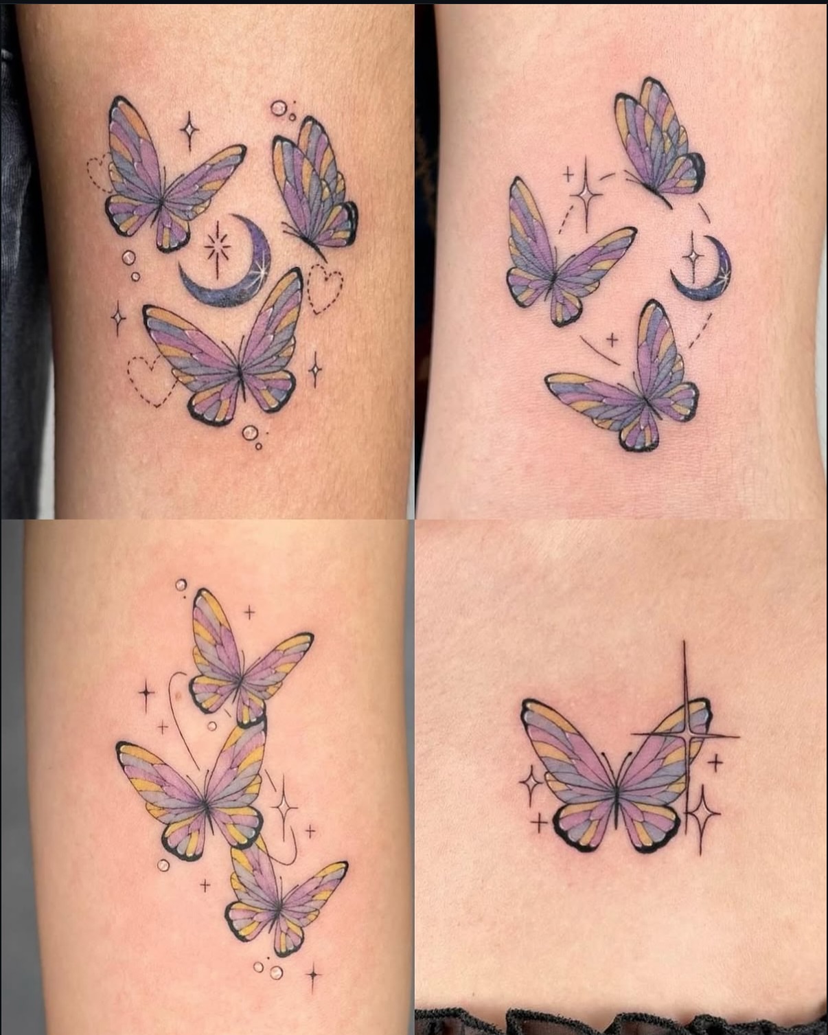 Butterfly watercolor tattoo on the forearm by ๐๐๐๐๐๐