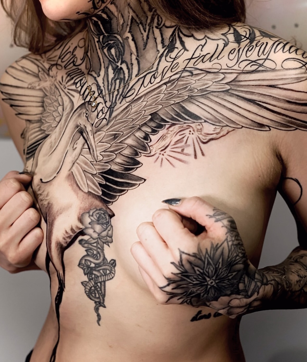 Tattoo by @kuropink_tattoo — black_and_grey