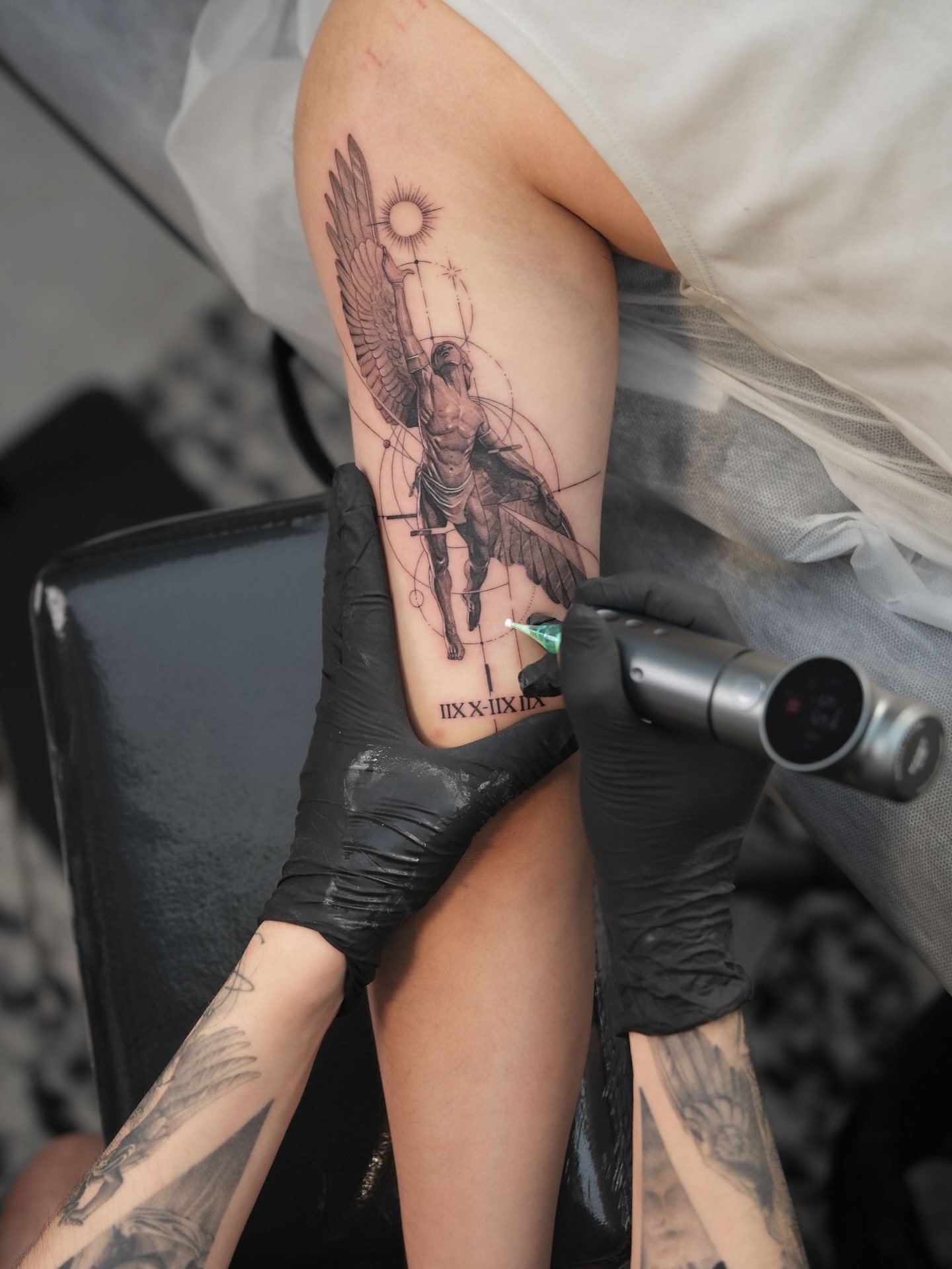 Tattoo by @2hou_tattooist — black_and_grey