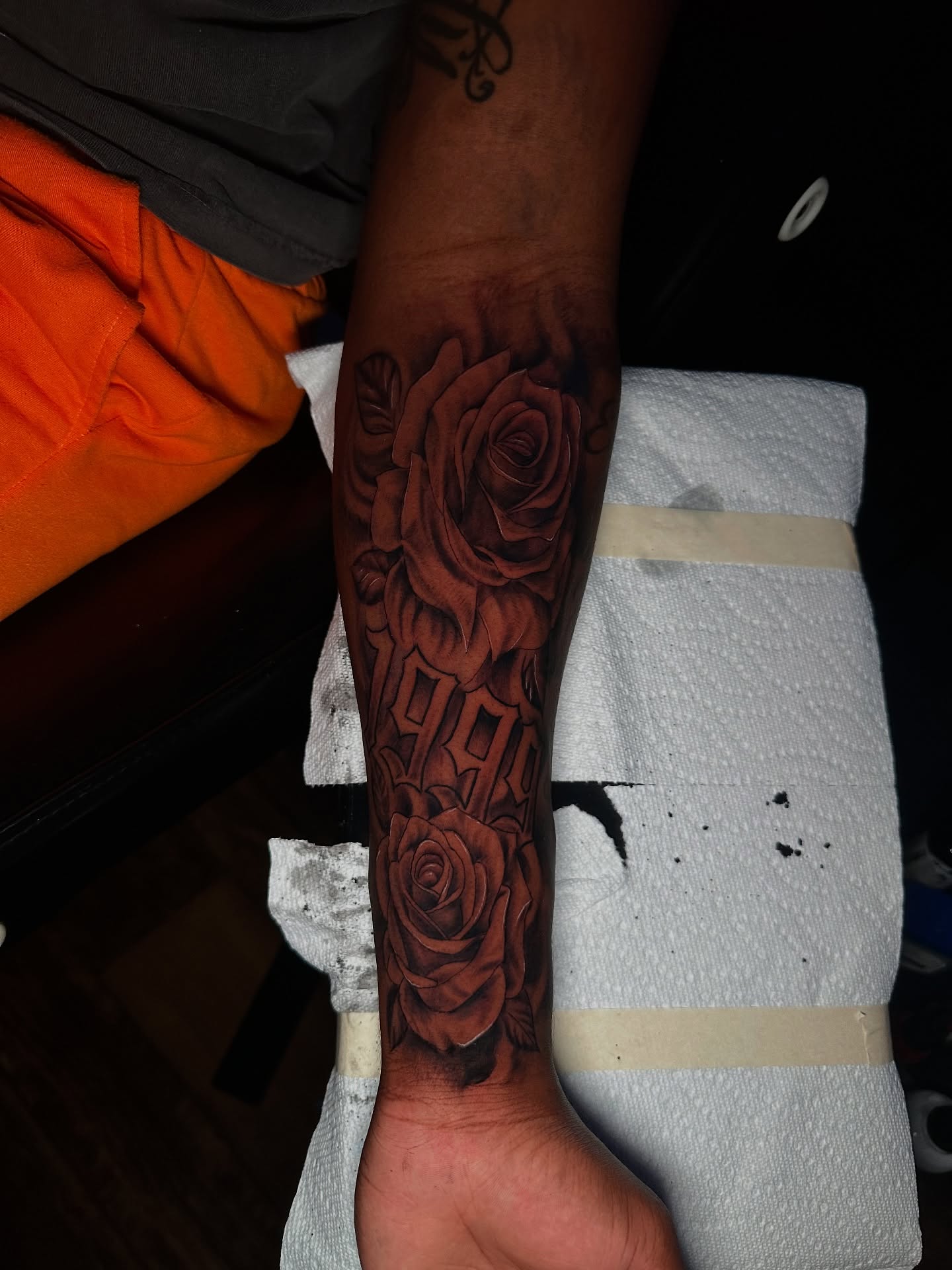 Roses realism tattoo on the forearm by Chris (Pikasso)