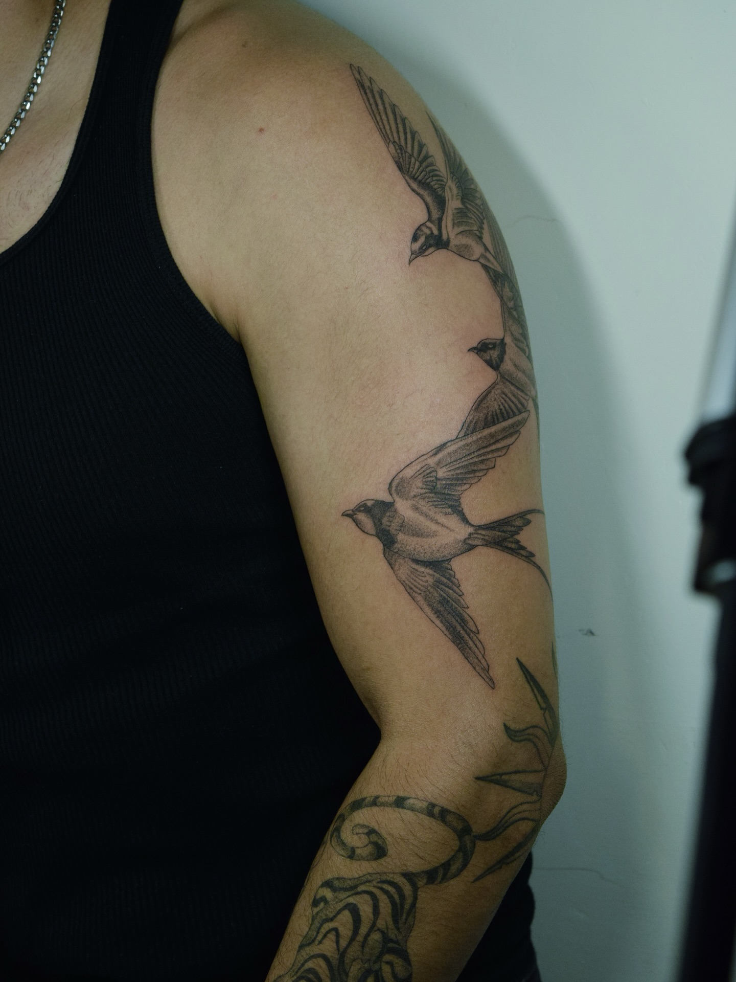 Tattoo by @maalaacaaraa — black_and_grey