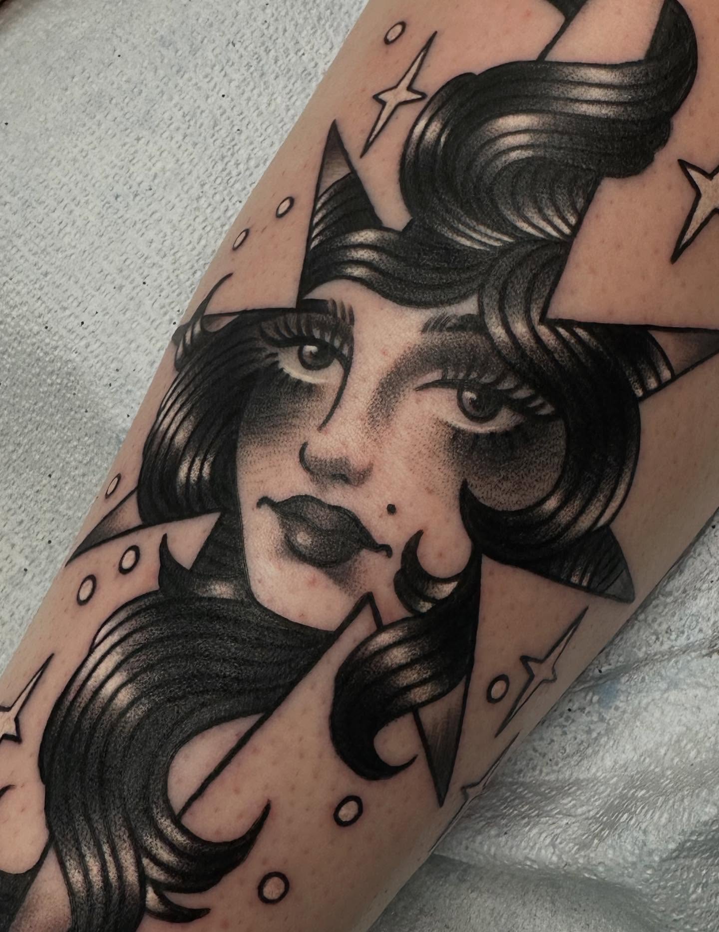 Tattoo by @sammystormtattoo — american_traditional, dotwork