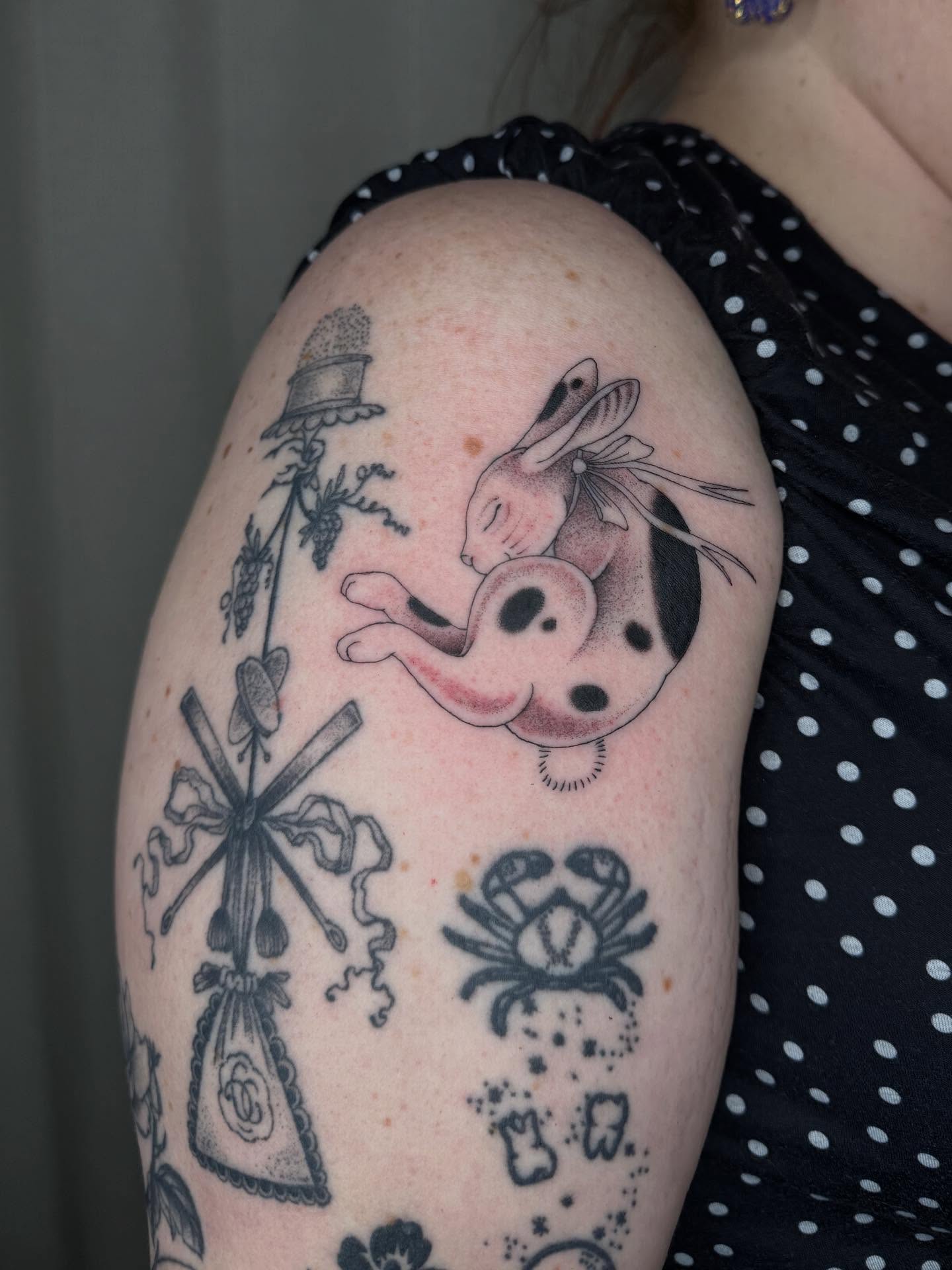 Tattoo by @mothmilk — black_and_grey