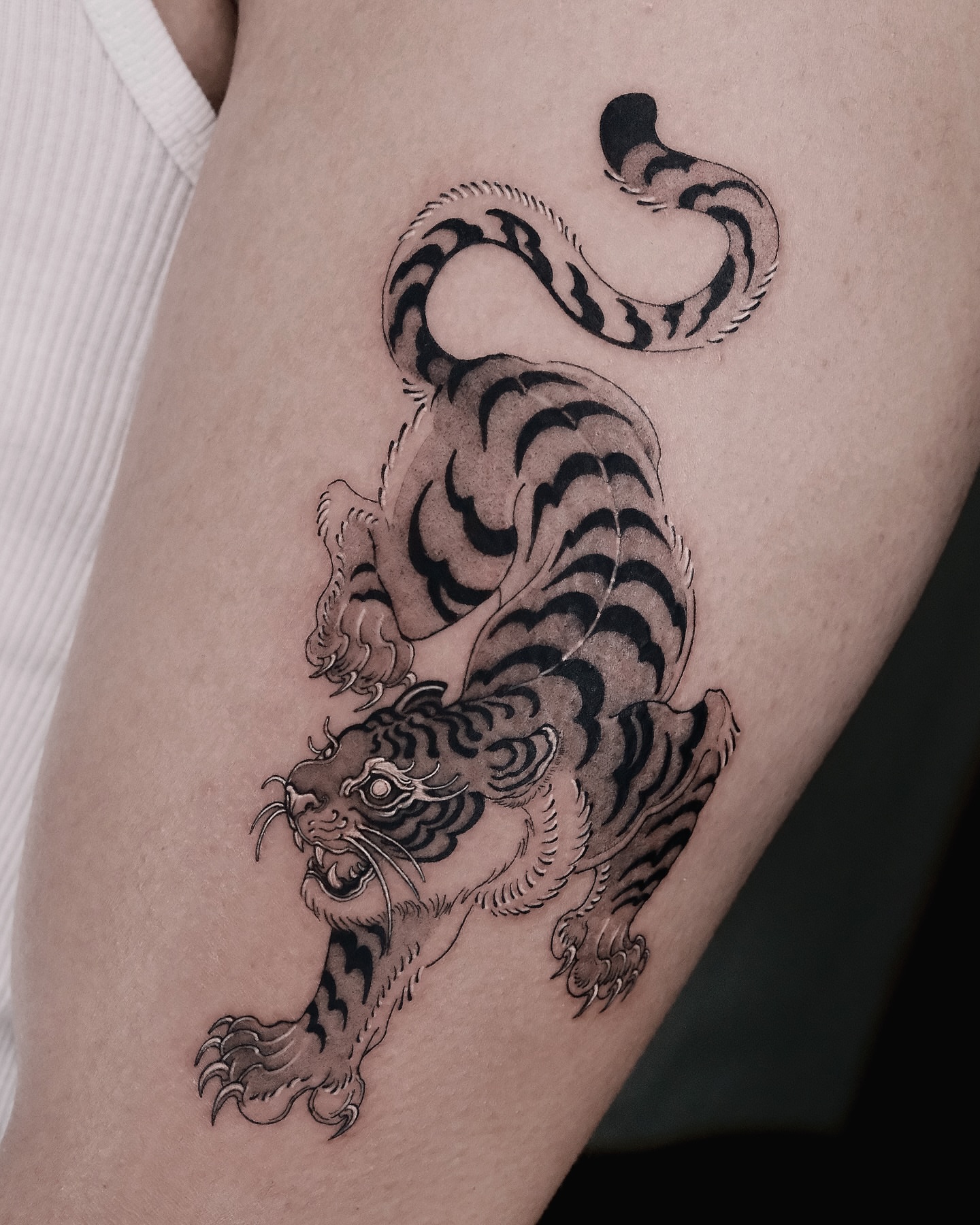 Tattoo by @pobitattoo — black_and_grey