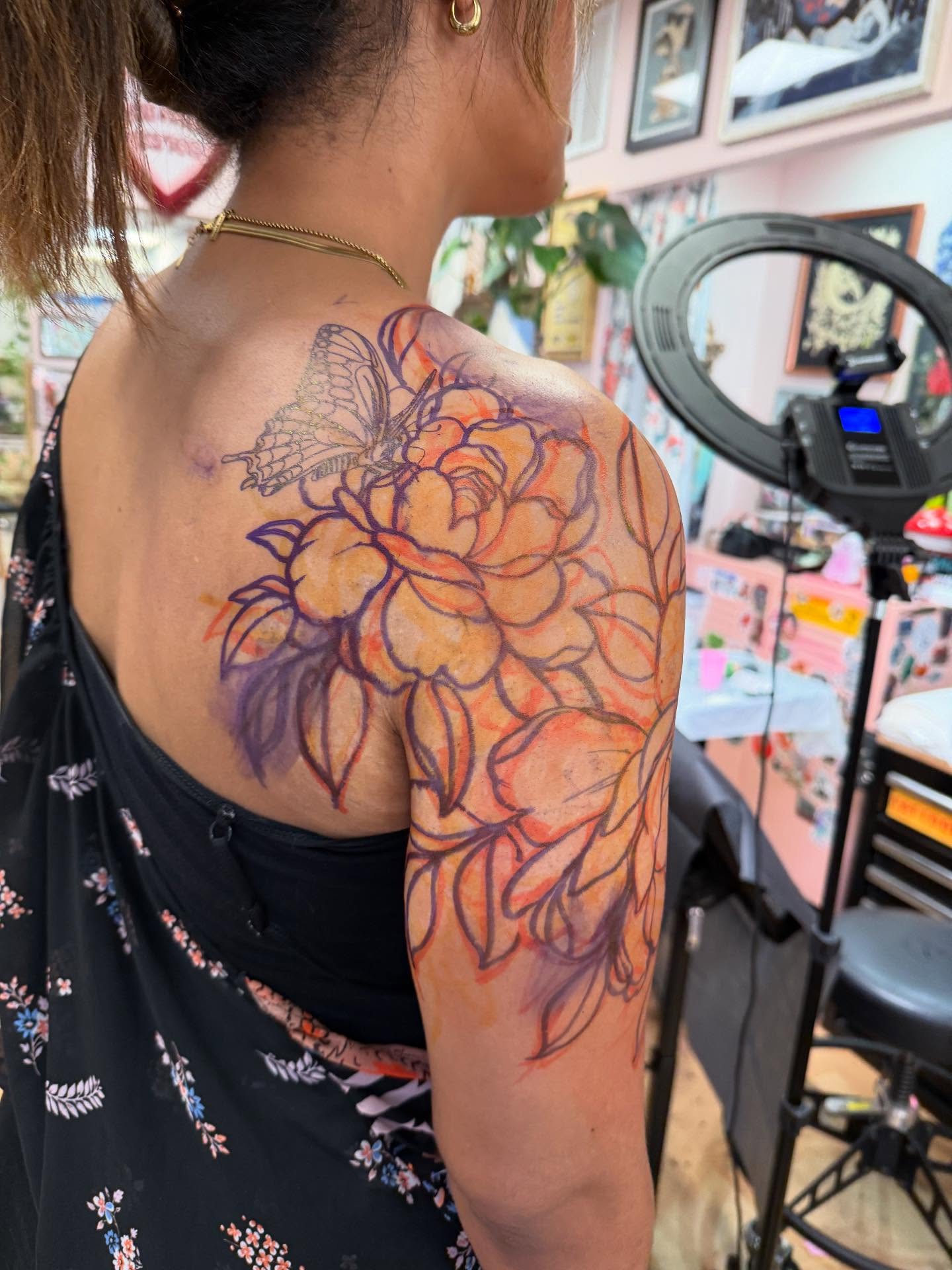 Tattoo by @attackofthe50footwoman — watercolor