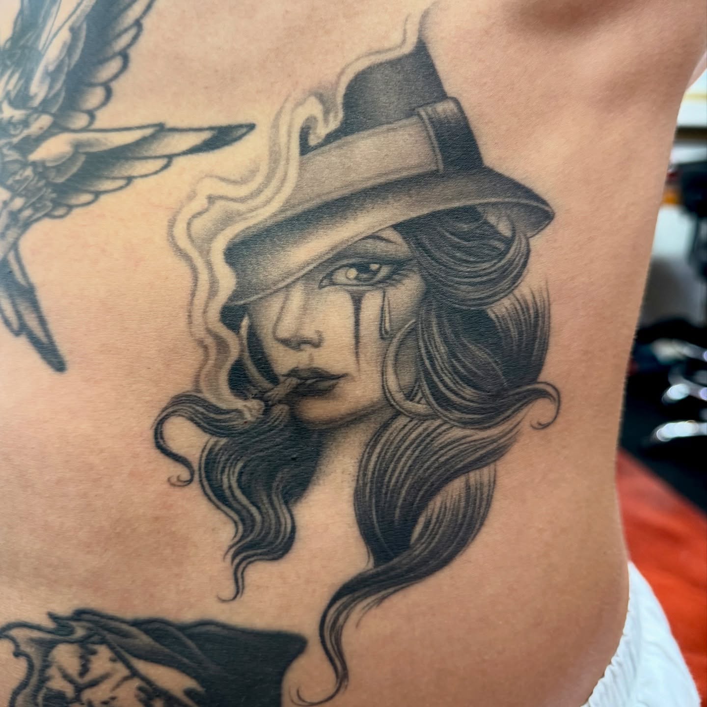 Tattoo by @ernie_portcity — black_and_grey, realism