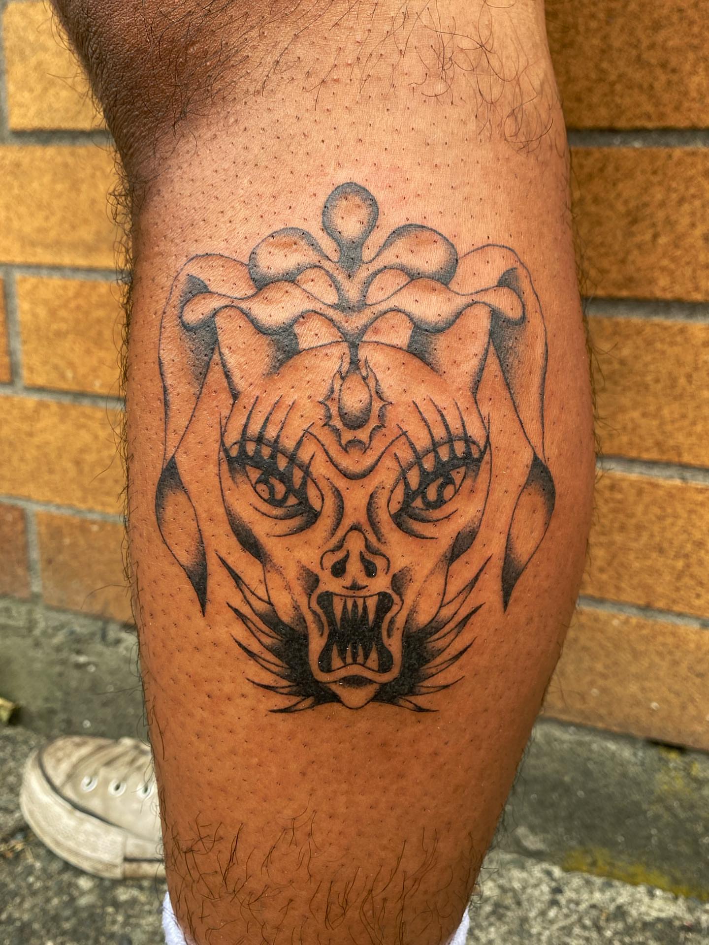 Tattoo by @armpitfreak — black_and_grey