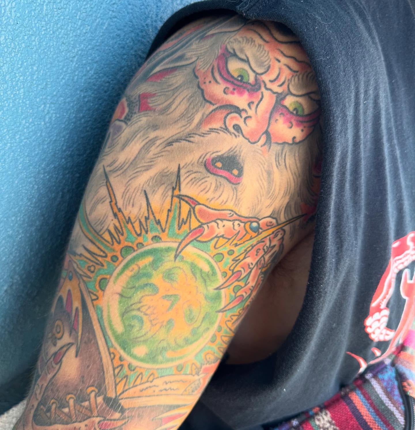 Tattoo by @averagewillie — american_traditional, dotwork