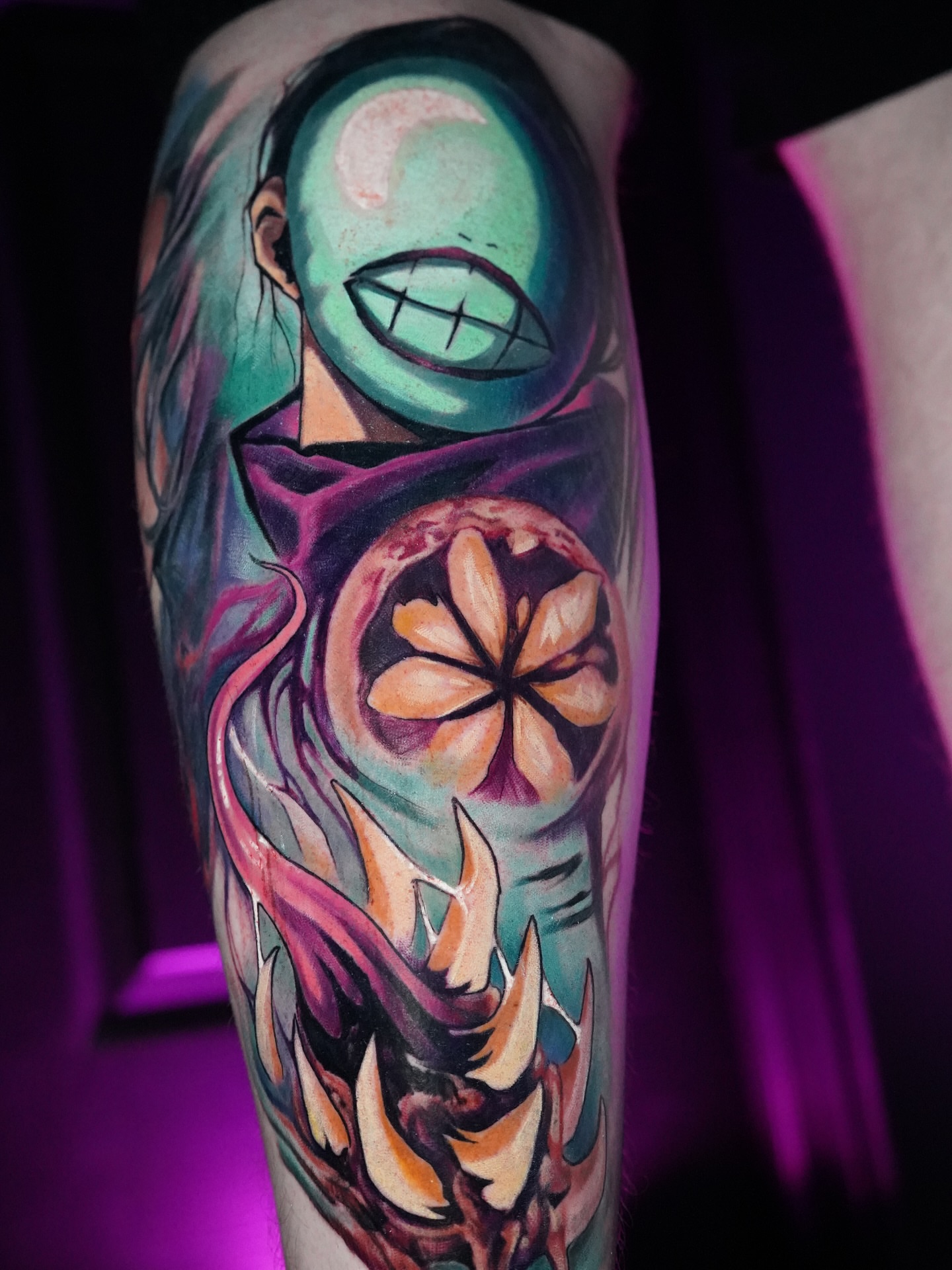 Tattoo by @johnnyc.ink — watercolor, surrealism