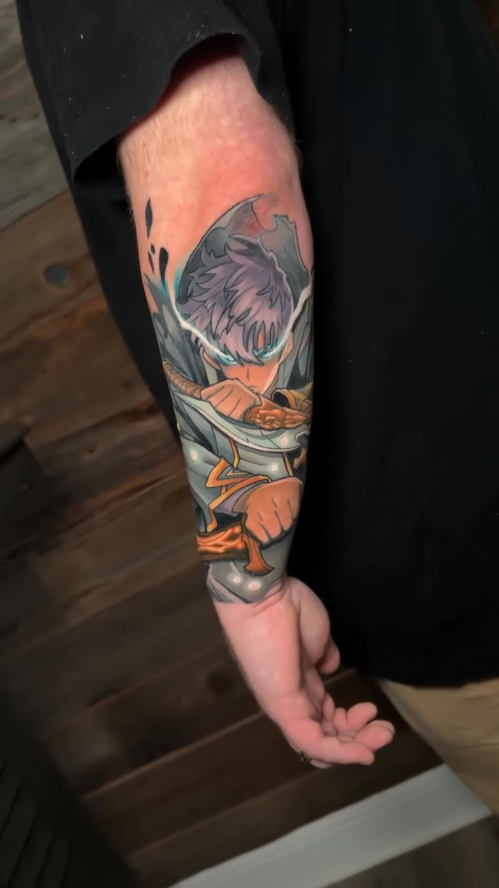 Dragon and warrior japanese irezumi tattoo by Joe Friedman