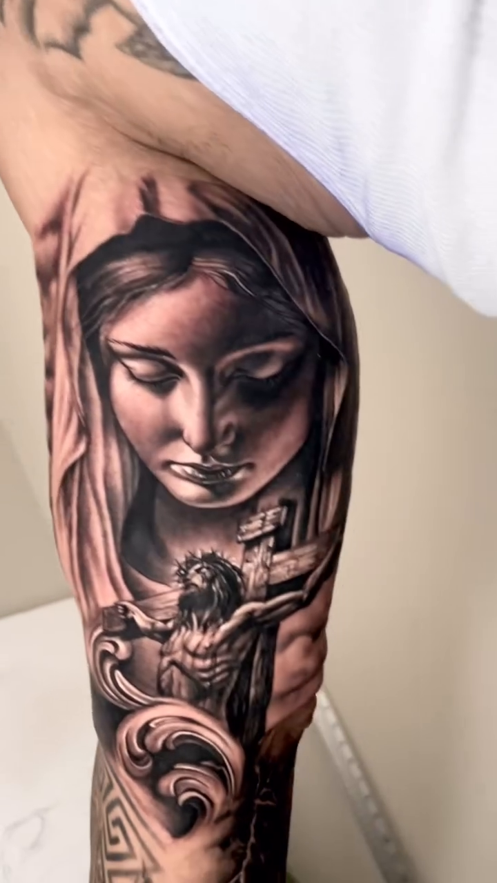 Tattoo by @alexeitattoohouston — realism, black_and_grey