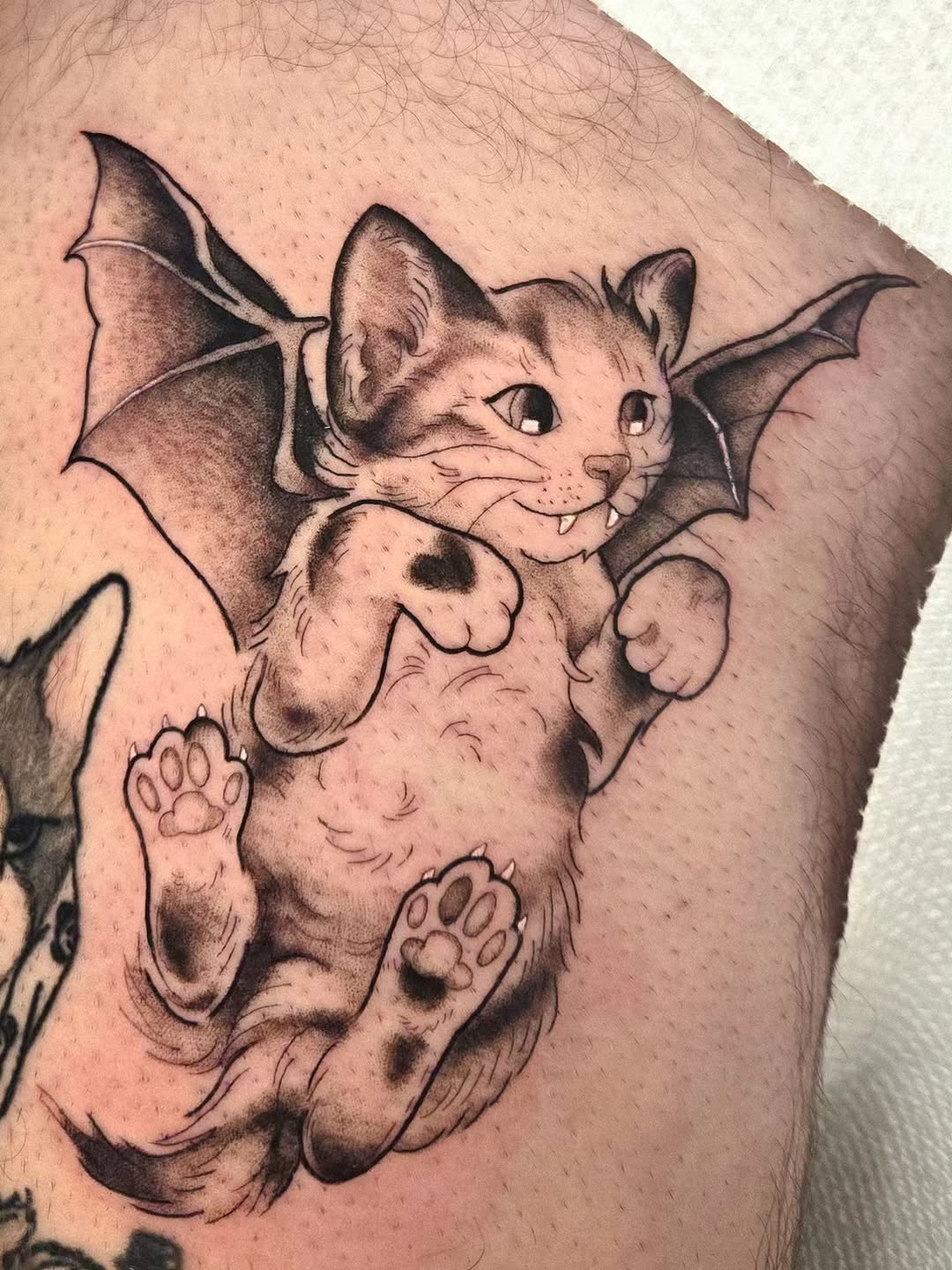 Tattoo by @kylieroyart — new_school, black_and_grey