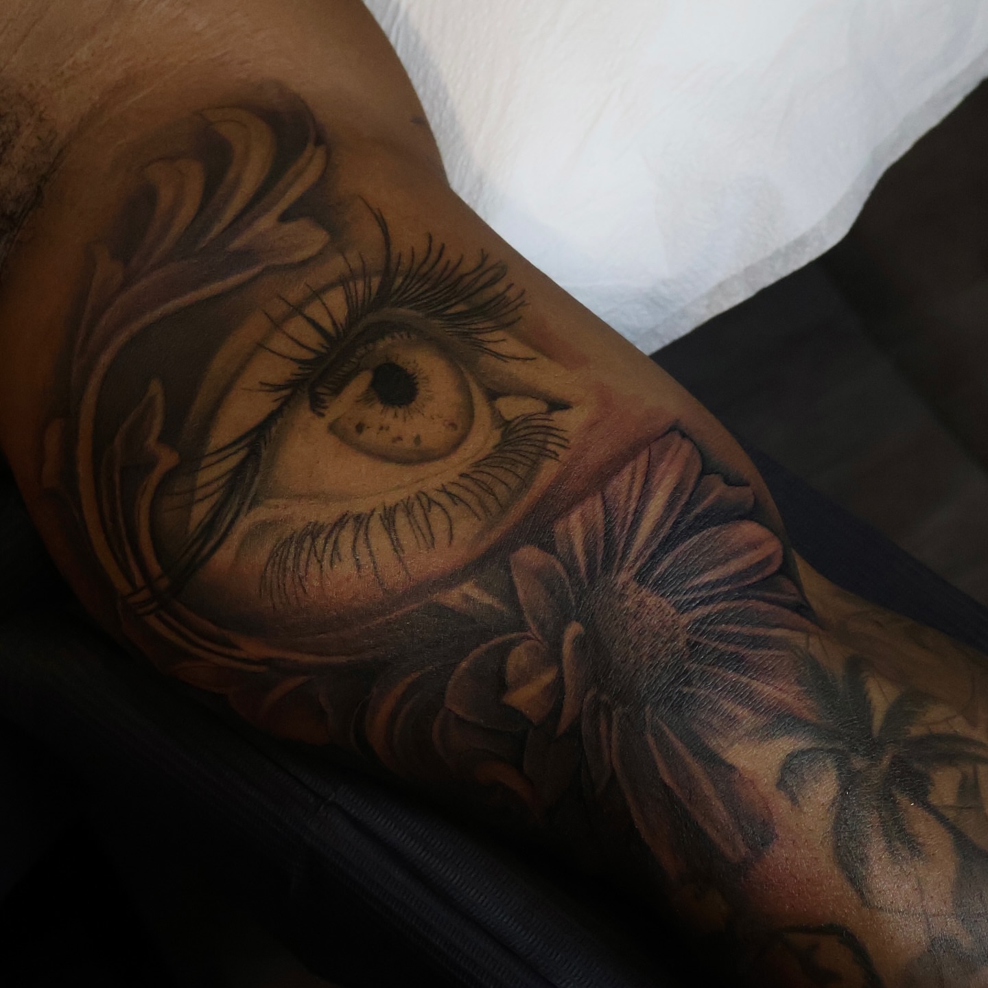 Tattoo by @tattoosbysinderella — realism, black_and_grey